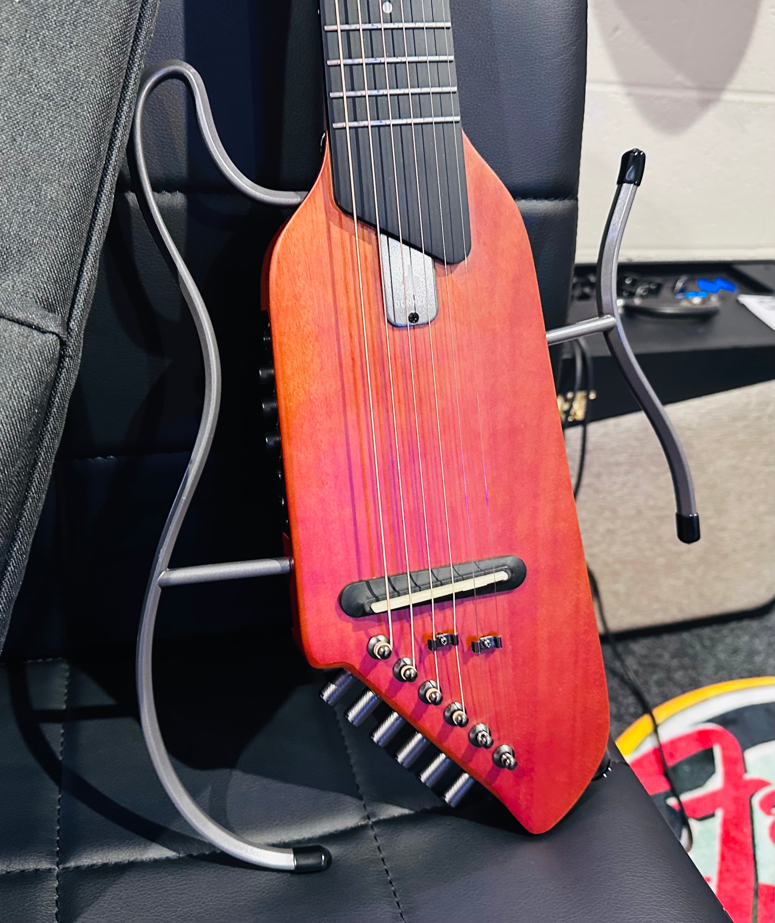 🌟NEW🌟 Donner HUSH-I Electro Acoustic Silent Travel Headless Guitar~ Mahogany!