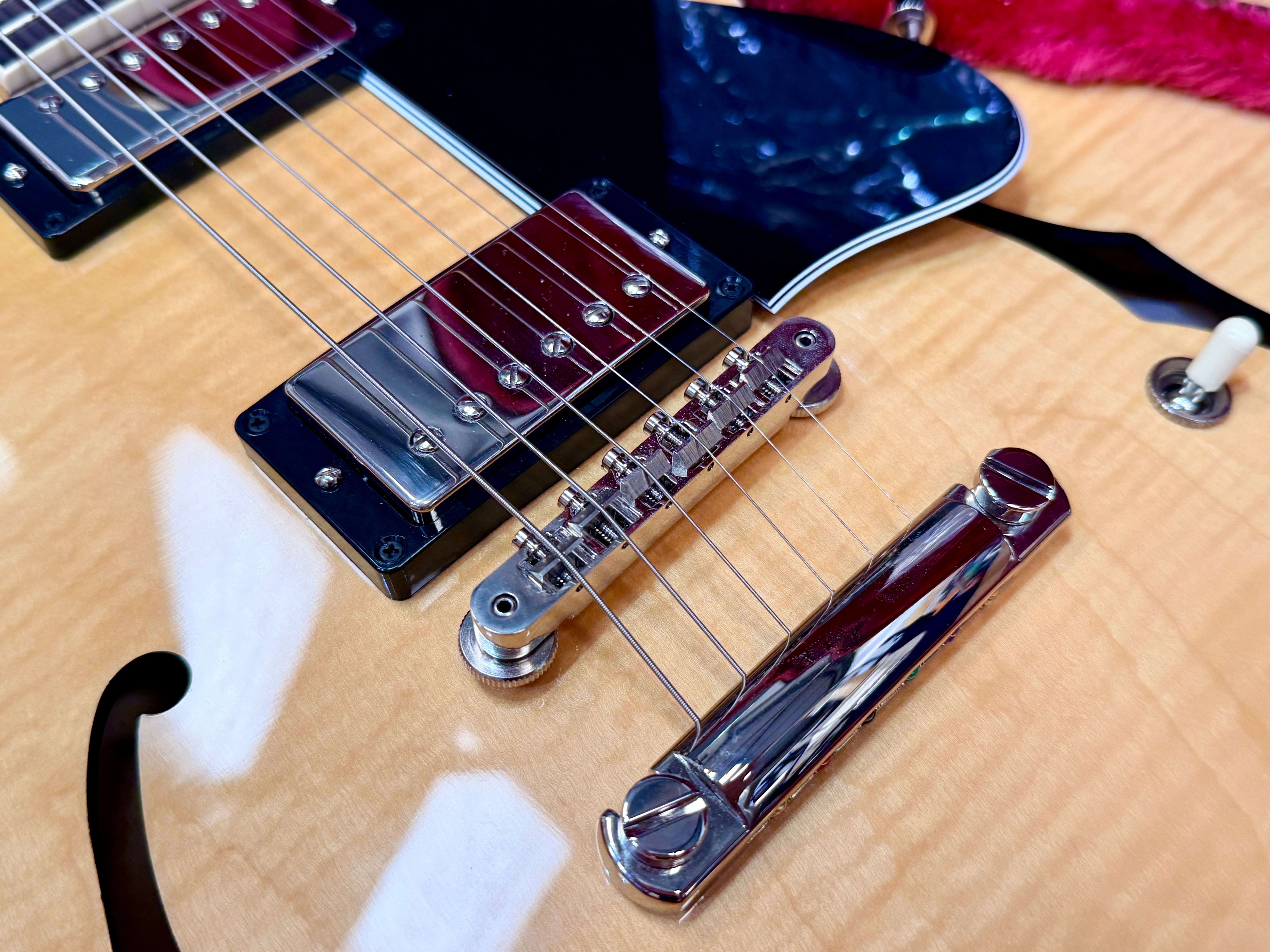 ✨MINT✨ Gibson ES-335 Figured Antique Natural~ Ex-Demo Semi-Hollow + Hard Case!