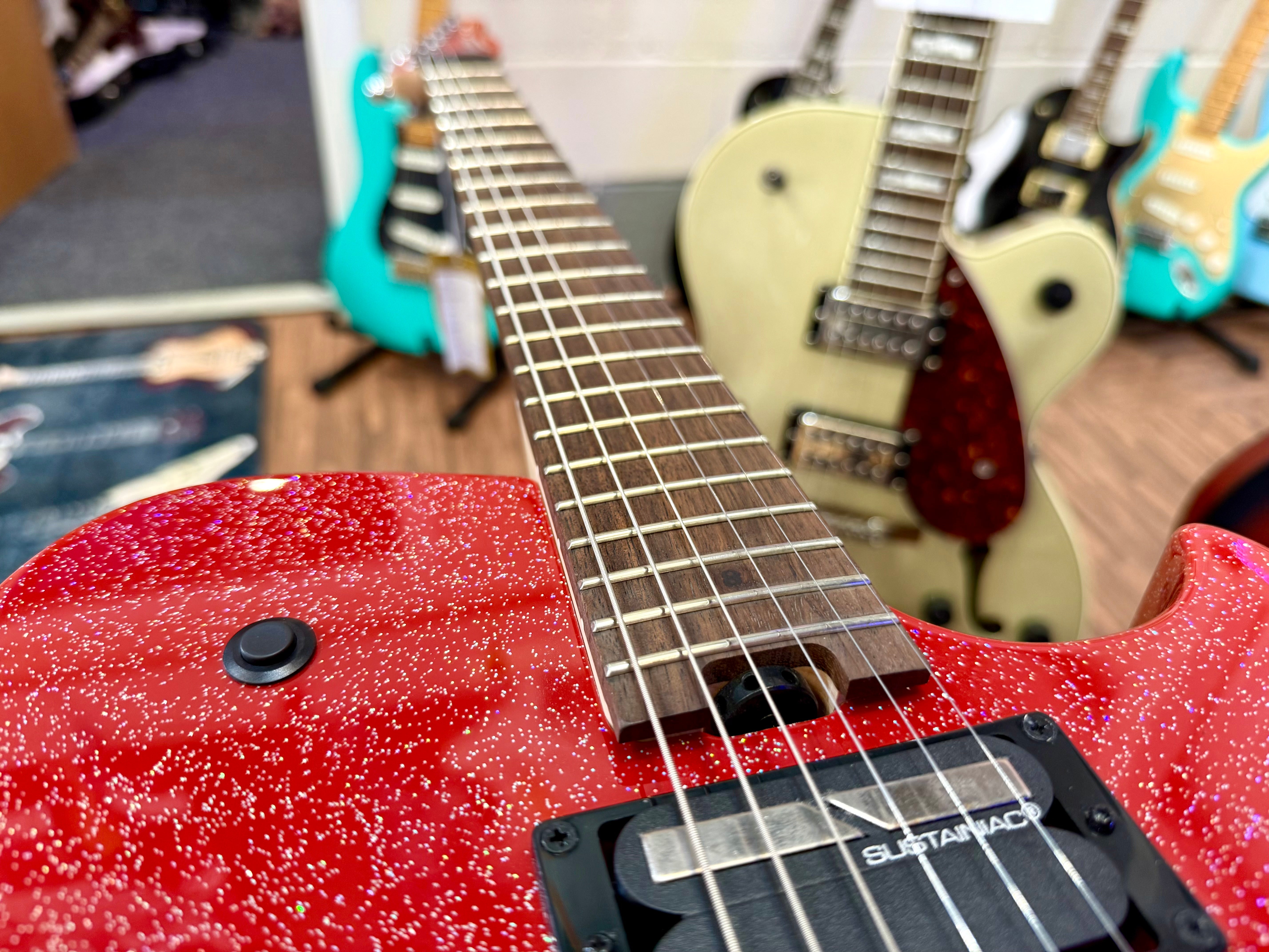🔥NEW RELEASE🔥 Manson Meta Series Matt Bellamy MBM-2H Sustainiac~ Red Sparkle!
