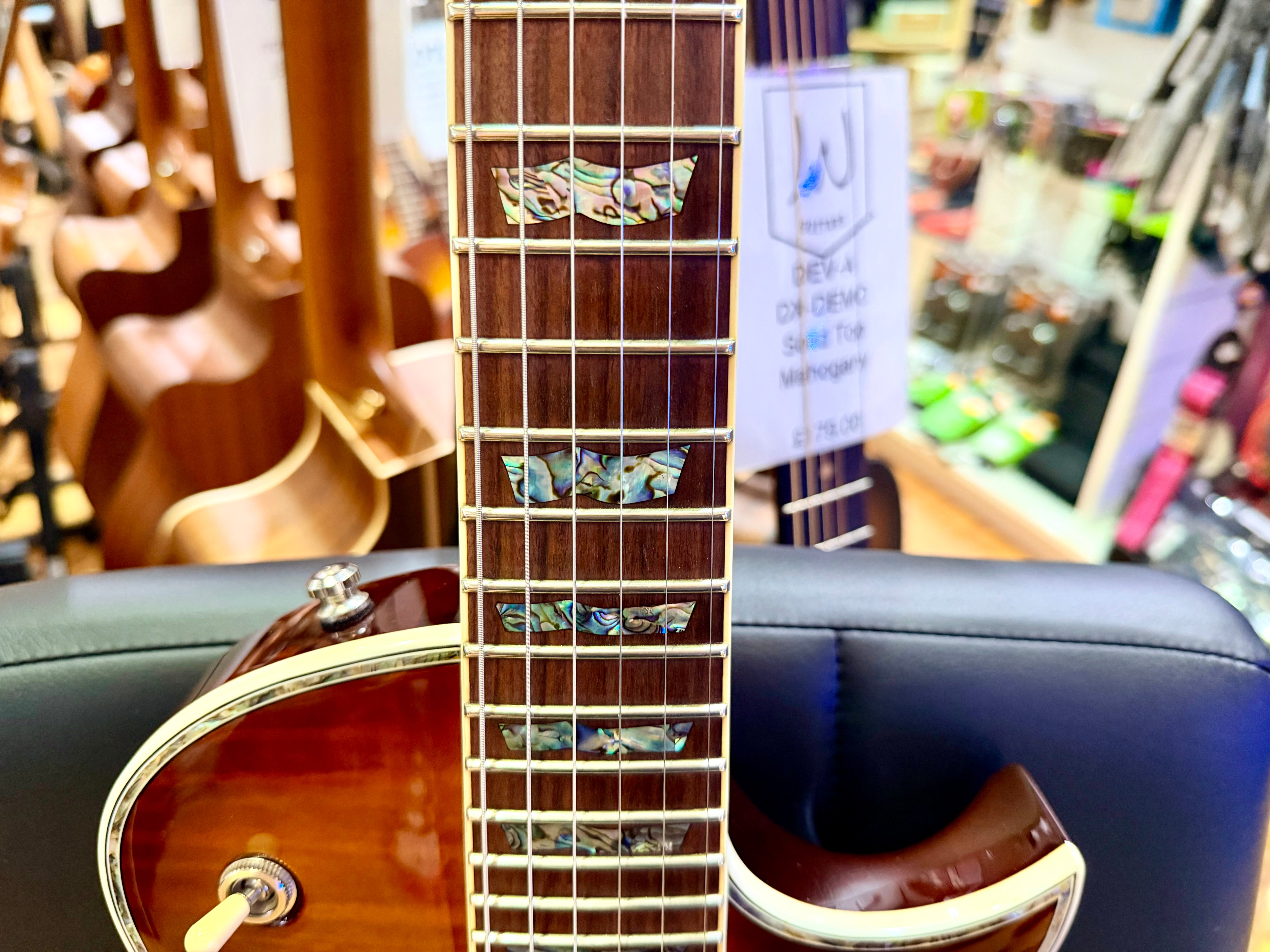 🔥2018🔥 ESP LTD EC-1000 Deluxe Amber Sunburst Electric Guitar + Case~ Abalone!