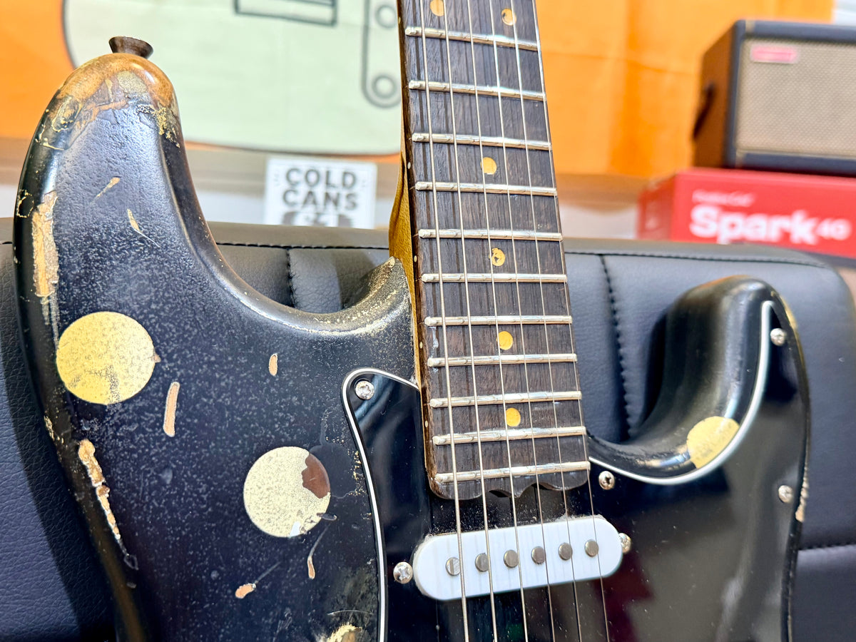 🔥Handmade In UK🔥 Stolen Valour Heavy Relic ST Polka Dot Guitar~ Buddy Guy Style!
