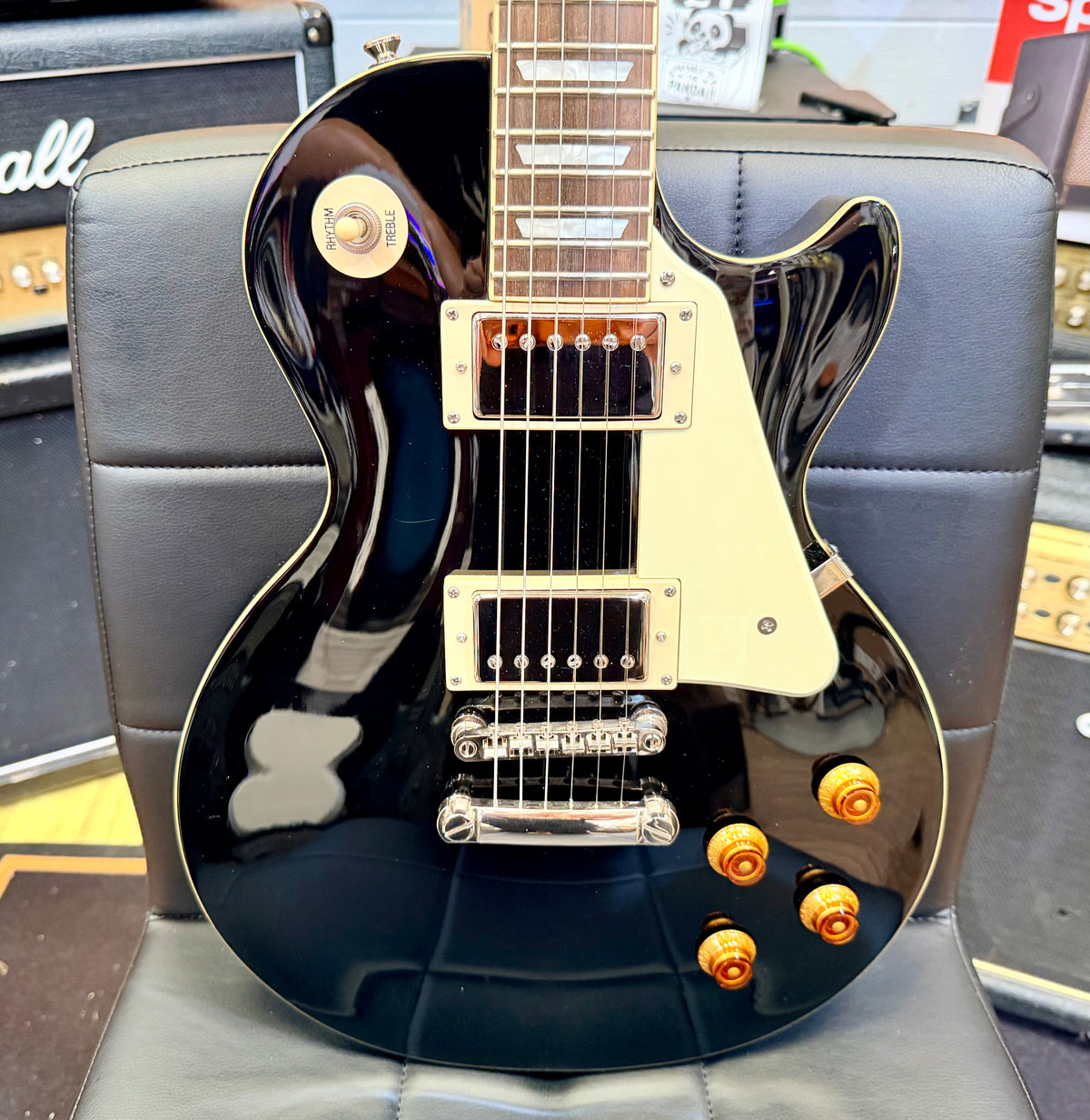 🔥2017🔥 Epiphone Les Paul Standard~ Ebony Gloss Black Electric Guitar