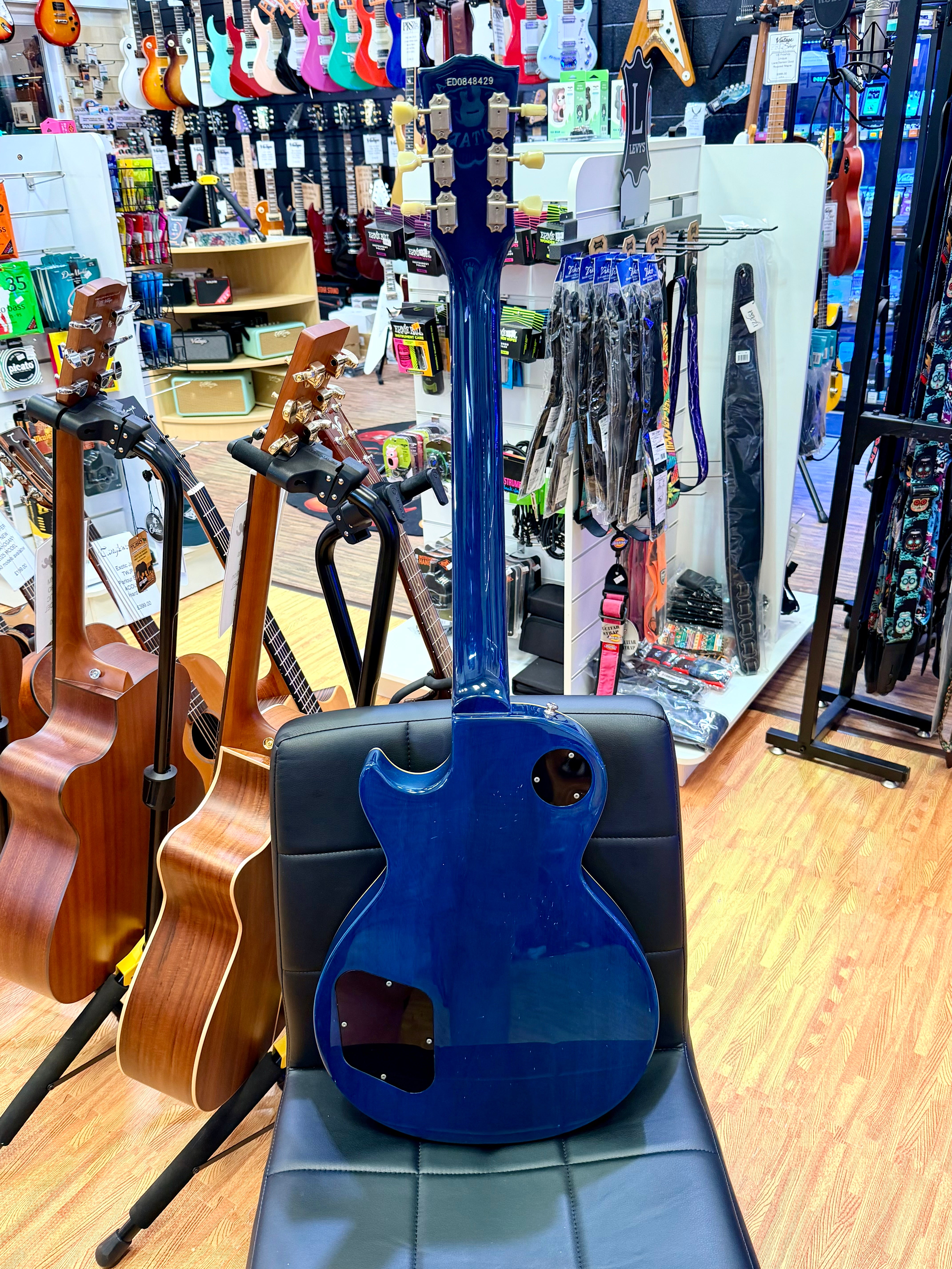 β¨2008β¨ Edwards E-LP Limited Model Les Paul~ Blue Aqua Quilt~ Made in Japan π―π΅