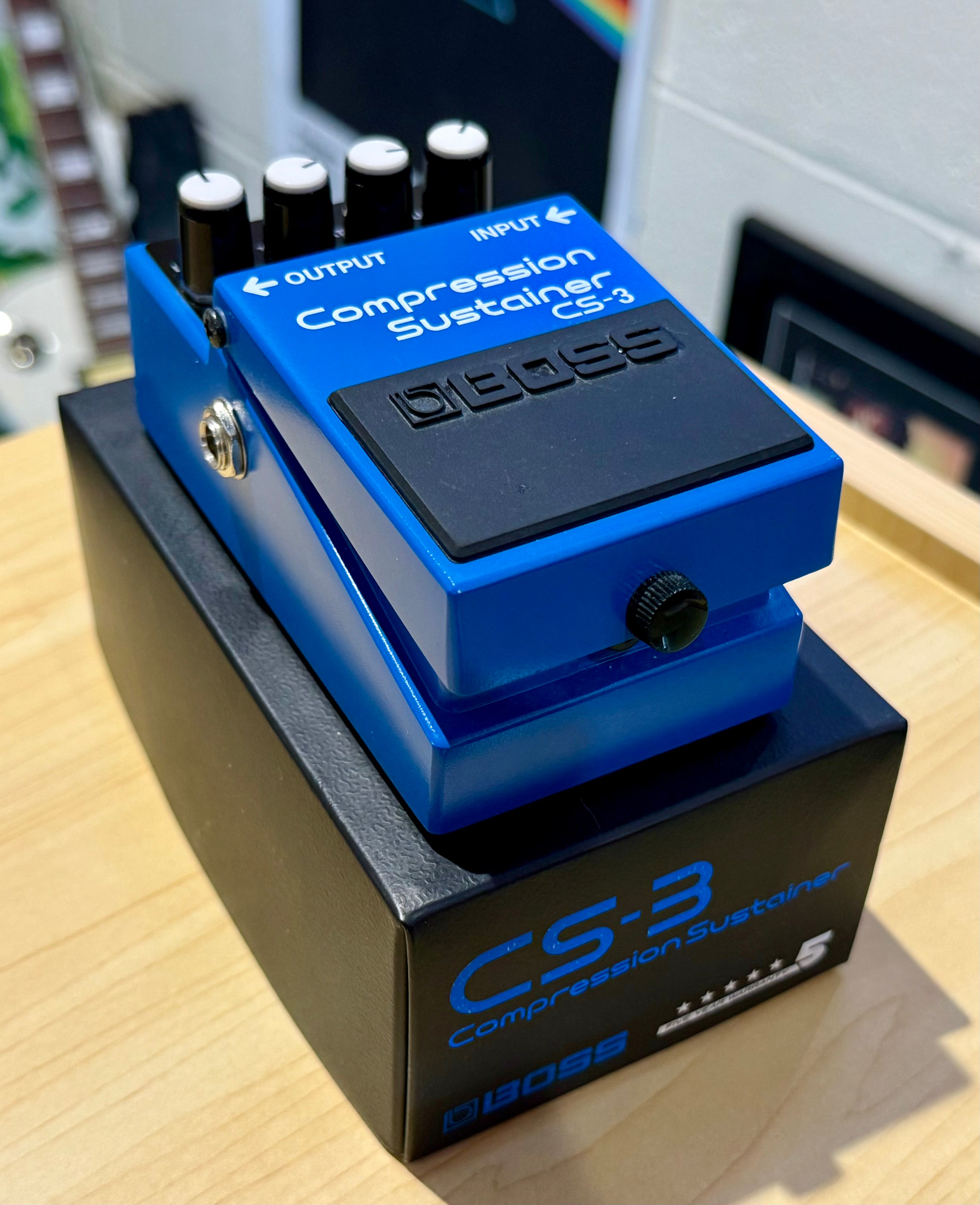 🎸MINT🎸 Boss CS-3 Compression Sustainer Pedal - Black/Blue~ Guitar Effects Unit