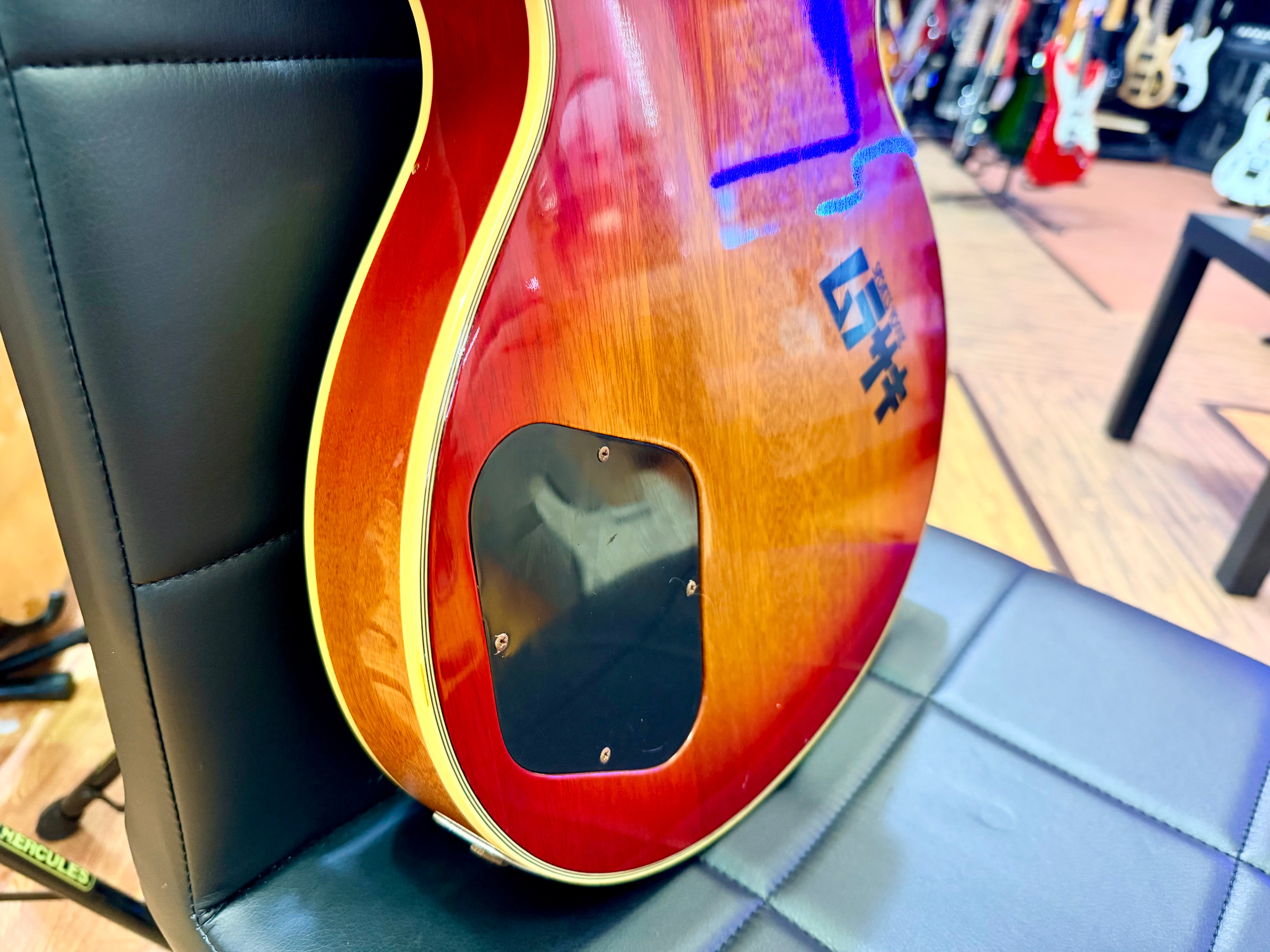 π₯1980βs MIJπ₯ Burny Les Paul Custom~ Cherry Sunburst~ Ebony~ Japan Import π―π΅