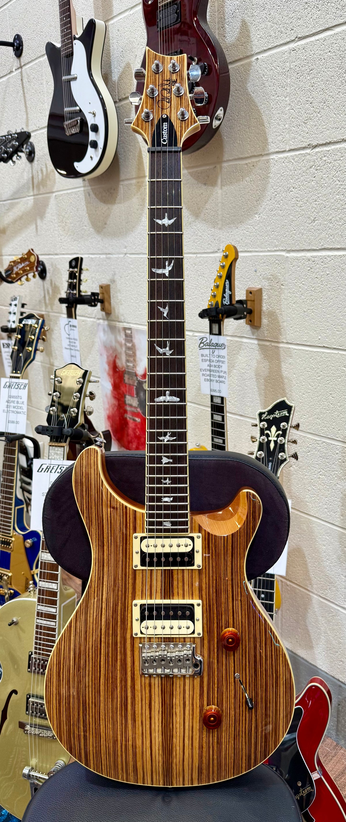 🦓 ZEBRAWOOD LTD EDITION 🦓 PRS SE Custom 24 Exotic~ 2017 Rare Finish~ Coil Tap!