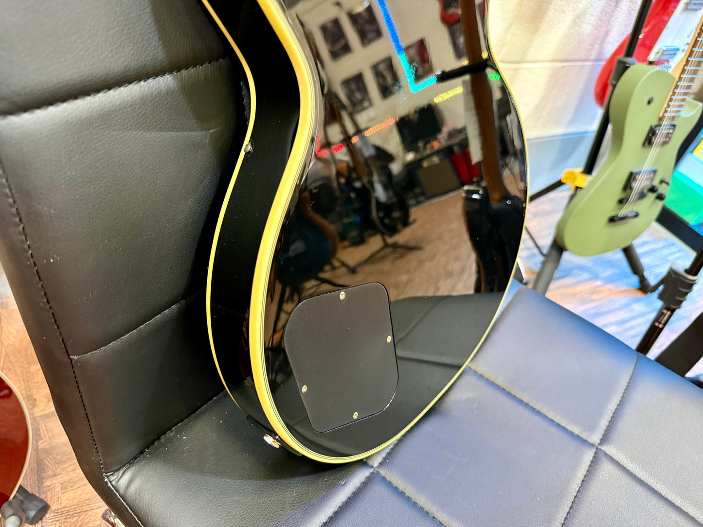 π₯2016π₯ Epiphone Les Paul Custom Pro~ Ebony/Black & Gold~ Coil Tap~Ex Condition