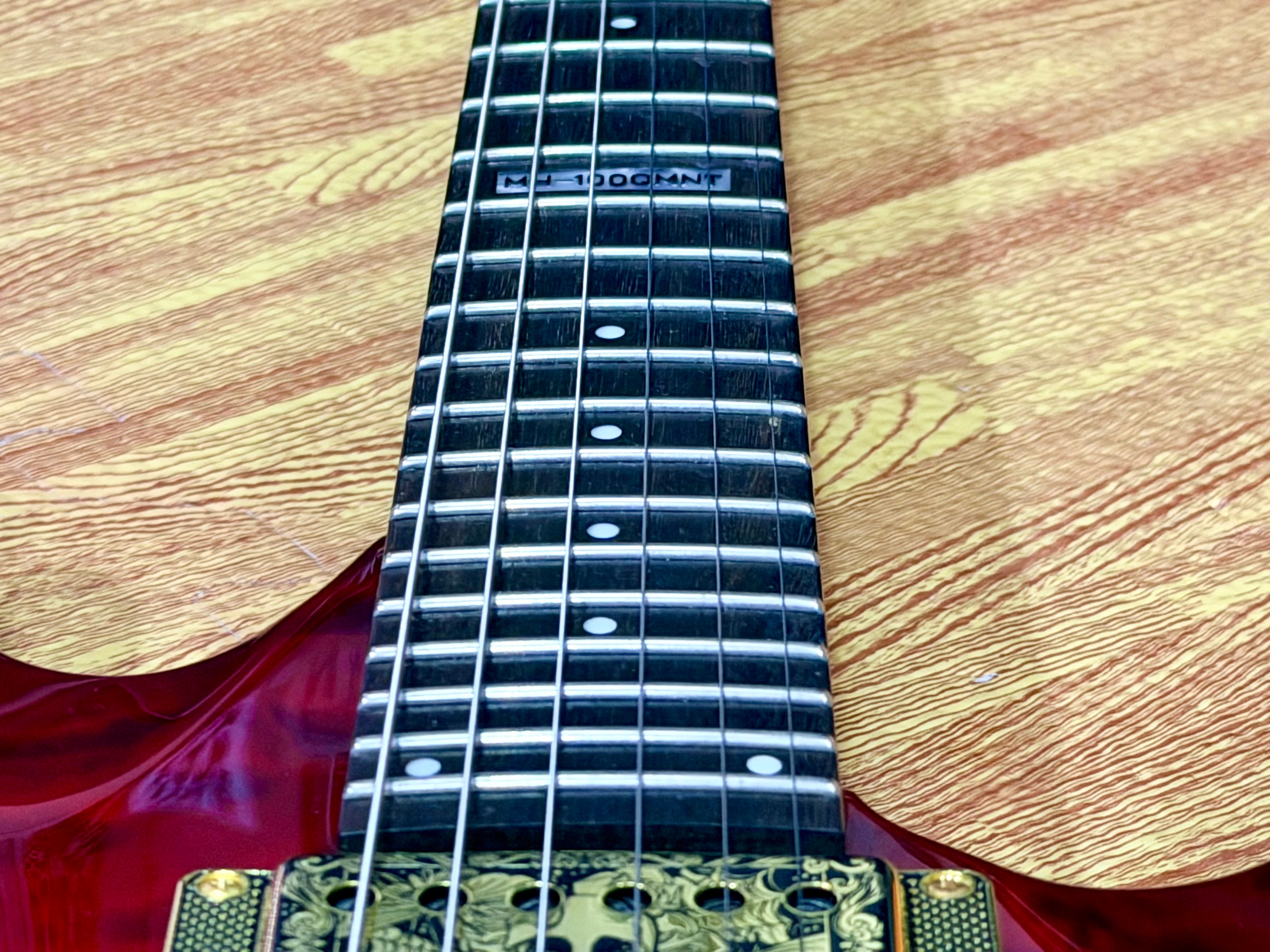 π₯2012π₯ ESP LTD MH-100QM NT See Thru Black Cherry~ Gold Hardware Guyker Lockers