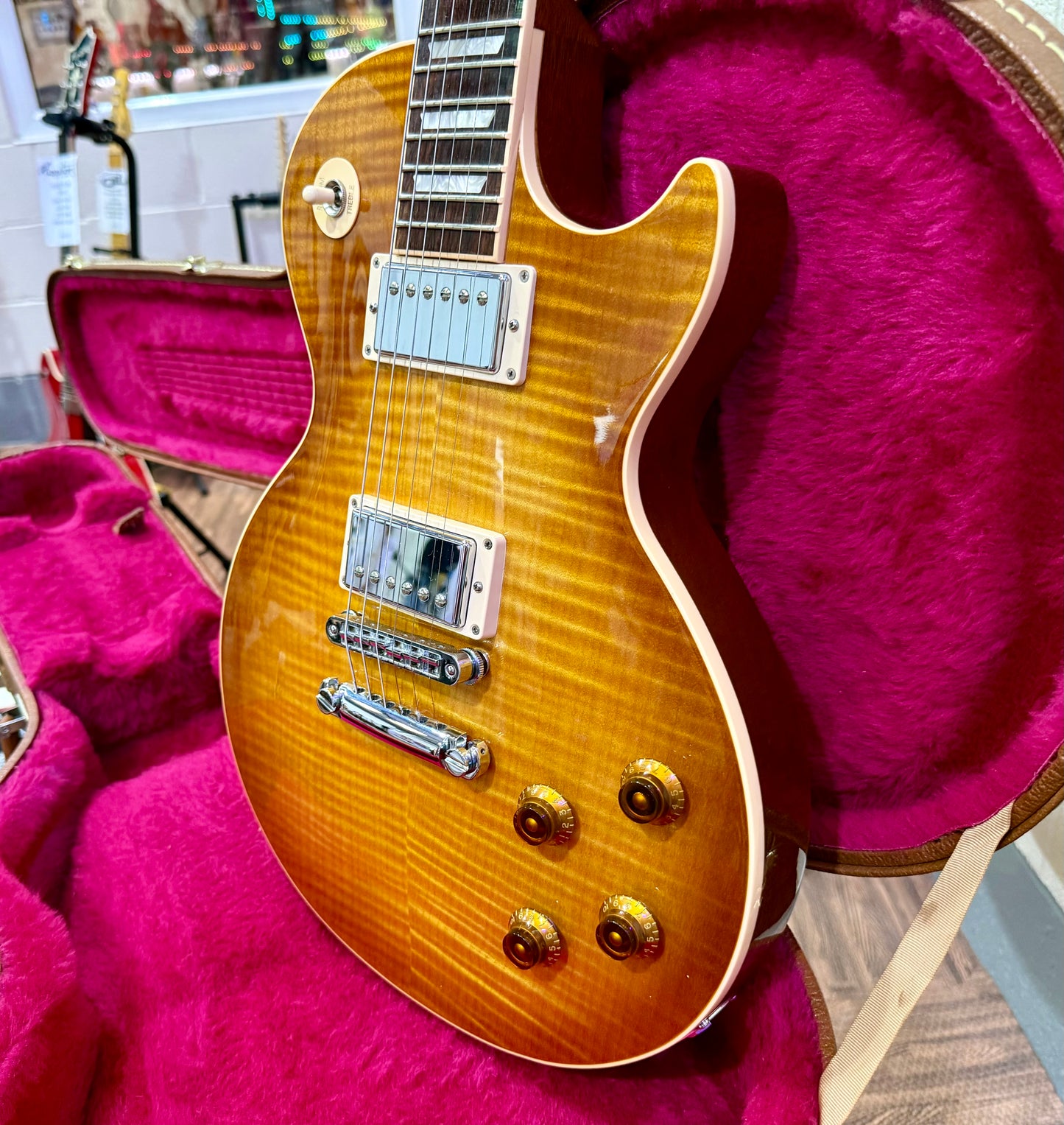 🔥2016 USA🔥 Gibson Les Paul Standard Honeyburst~ AAA Flame~ Hard Case & Candy!