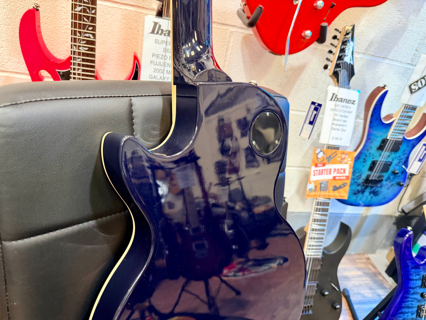 🔥2011 USA🔥 Gibson Les Paul Classic Plus Top~ Manhattan Midnight Blue + Case!