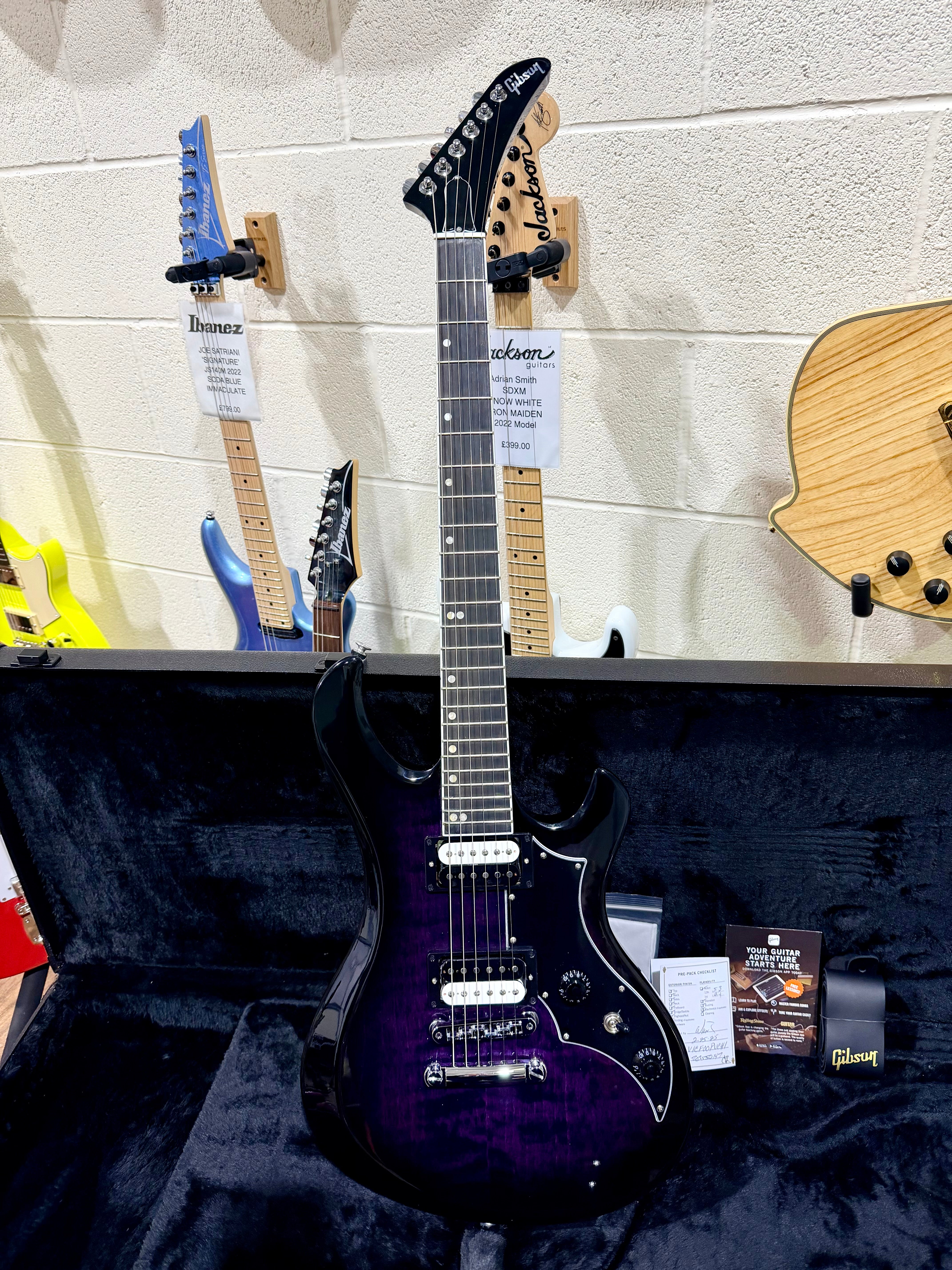 🔥NEW🔥 2025 Gibson Victory Figured Top~ Dark Purple Burst~ Hard Case & Docs!