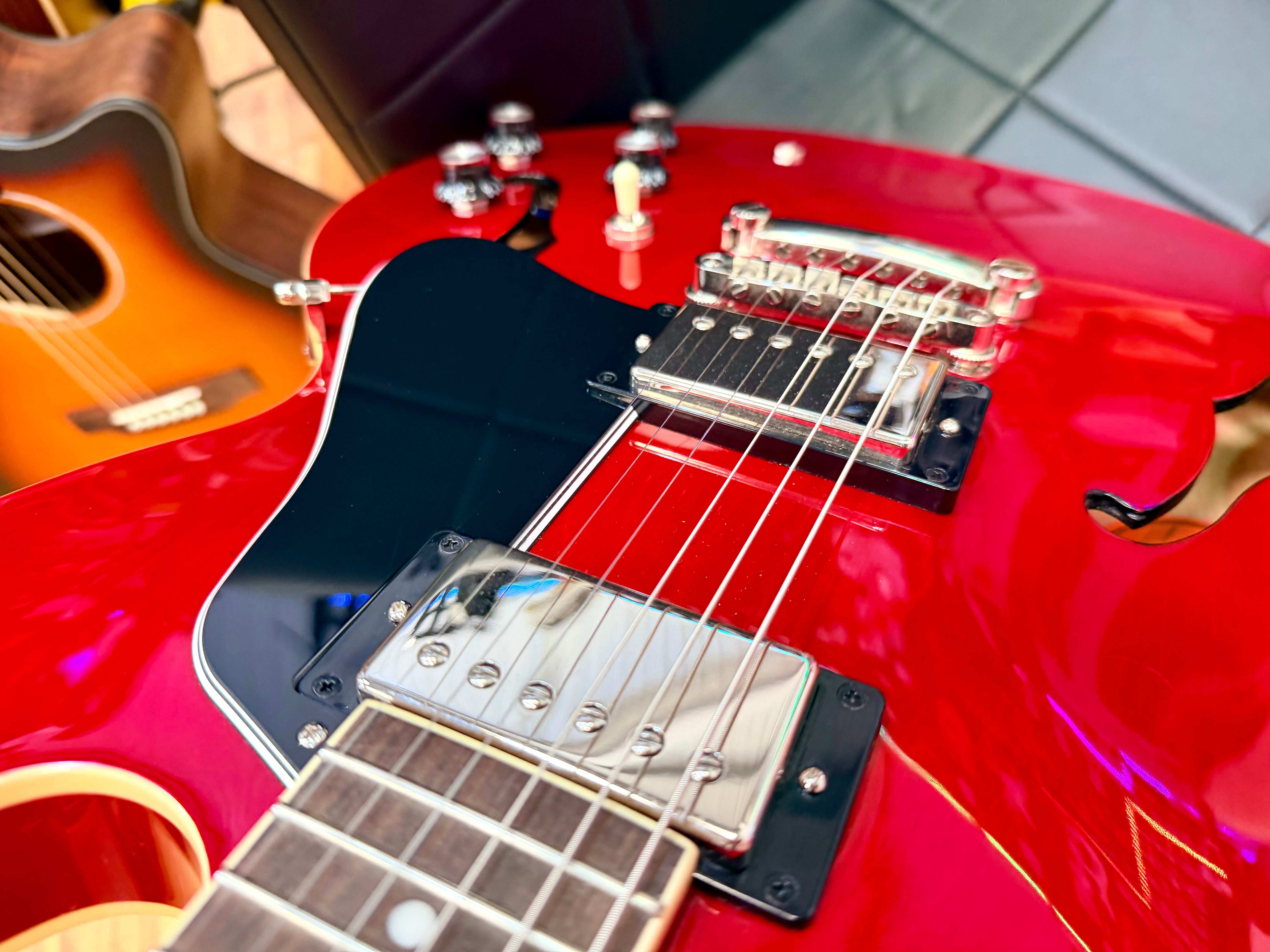 ✨2025✨ Epiphone Inspired by Gibson ES-335 Cherry~ Semi Hollow Electric Guitar!
