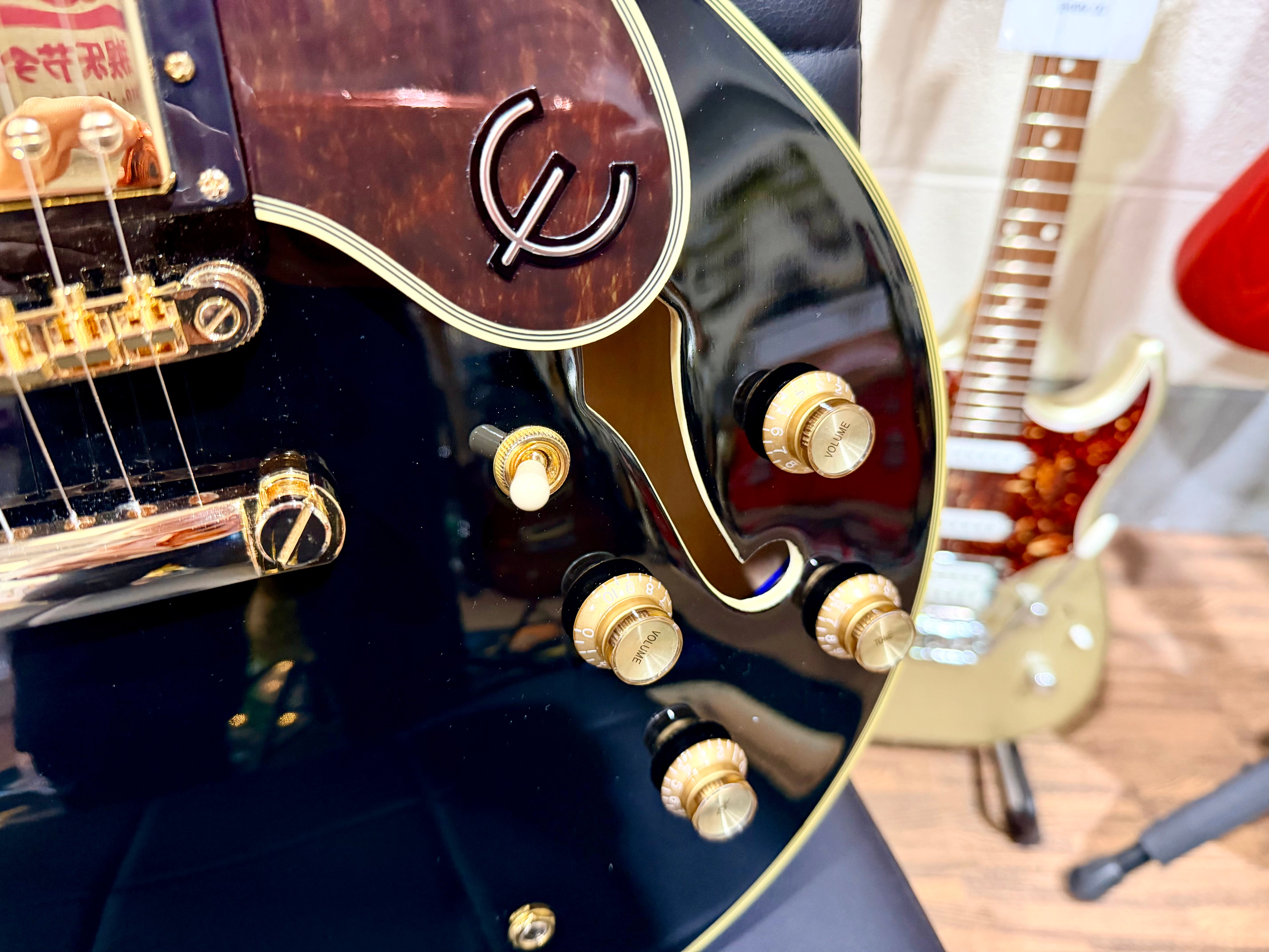 🌟MINT 2021🌟 Epiphone Sheraton II Pro Hollowbody~ Ebony Black + Hard Case!