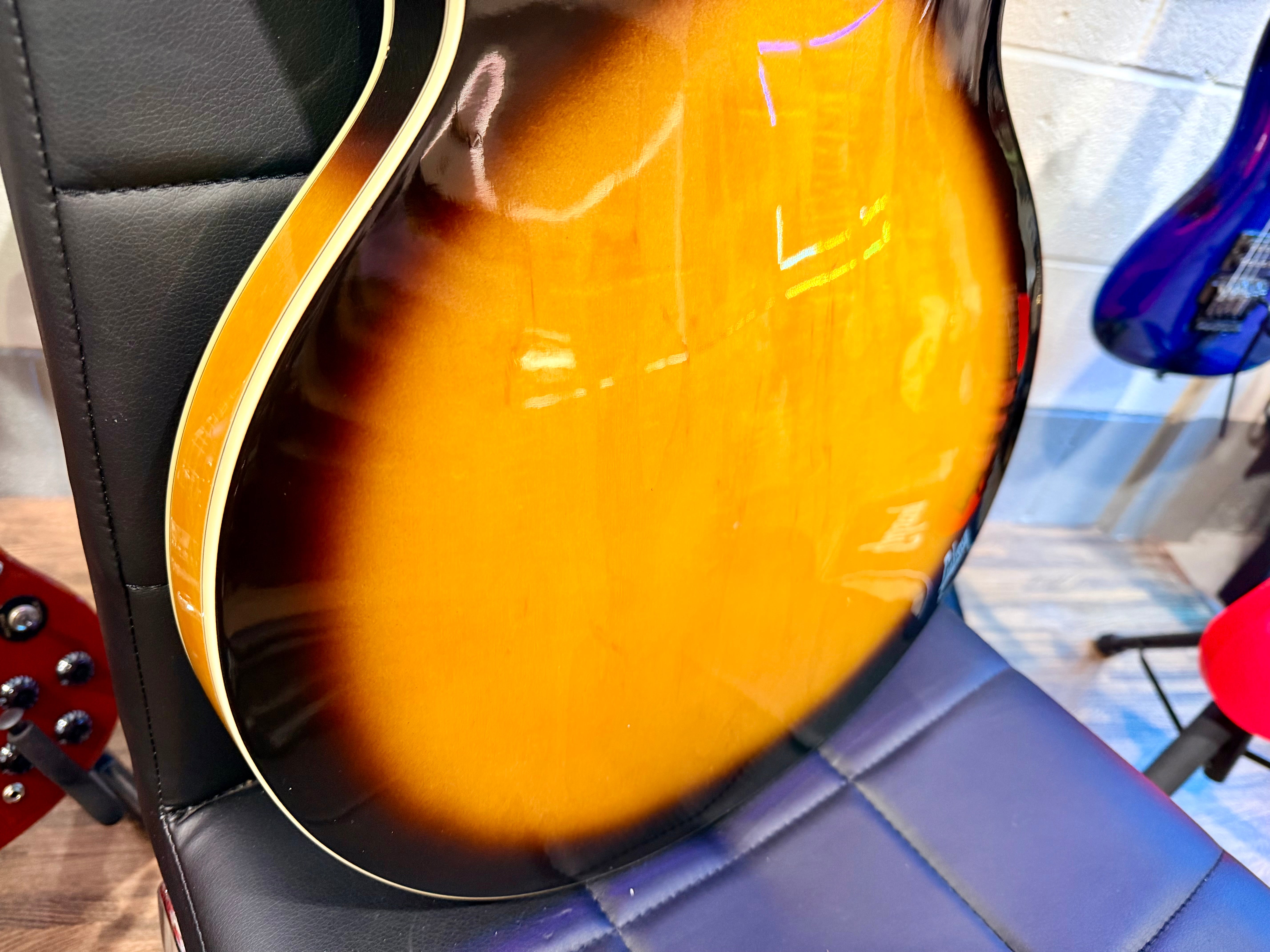 ☀️2008☀️ Epiphone Sheraton ii VS~ Vintage Sunburst~ Hollow-body~ Hard Case!