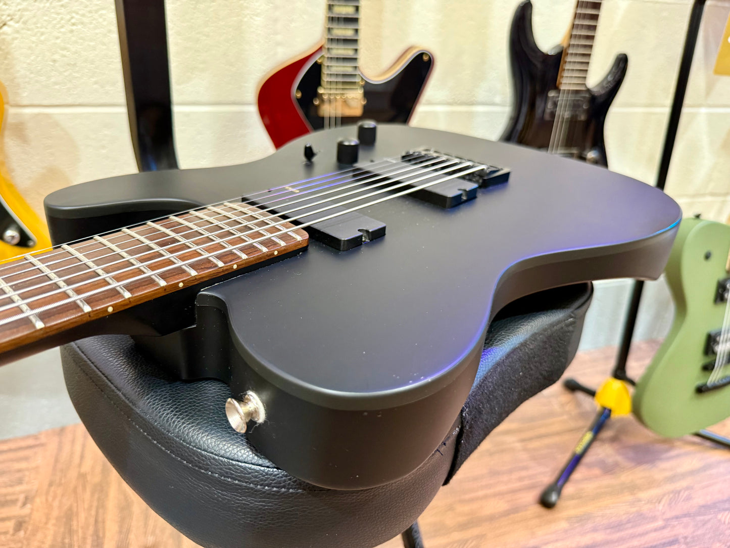 🔥MINT🔥 ESP LTD TE-407 7 String Electric Guitar~ Satin Black + Gator Hard Case!