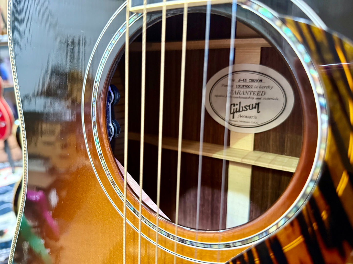 🔥2017 USA🔥 Gibson J45 Custom Electro Acoustic Guitar~ Hard Case~ REPAIRED!