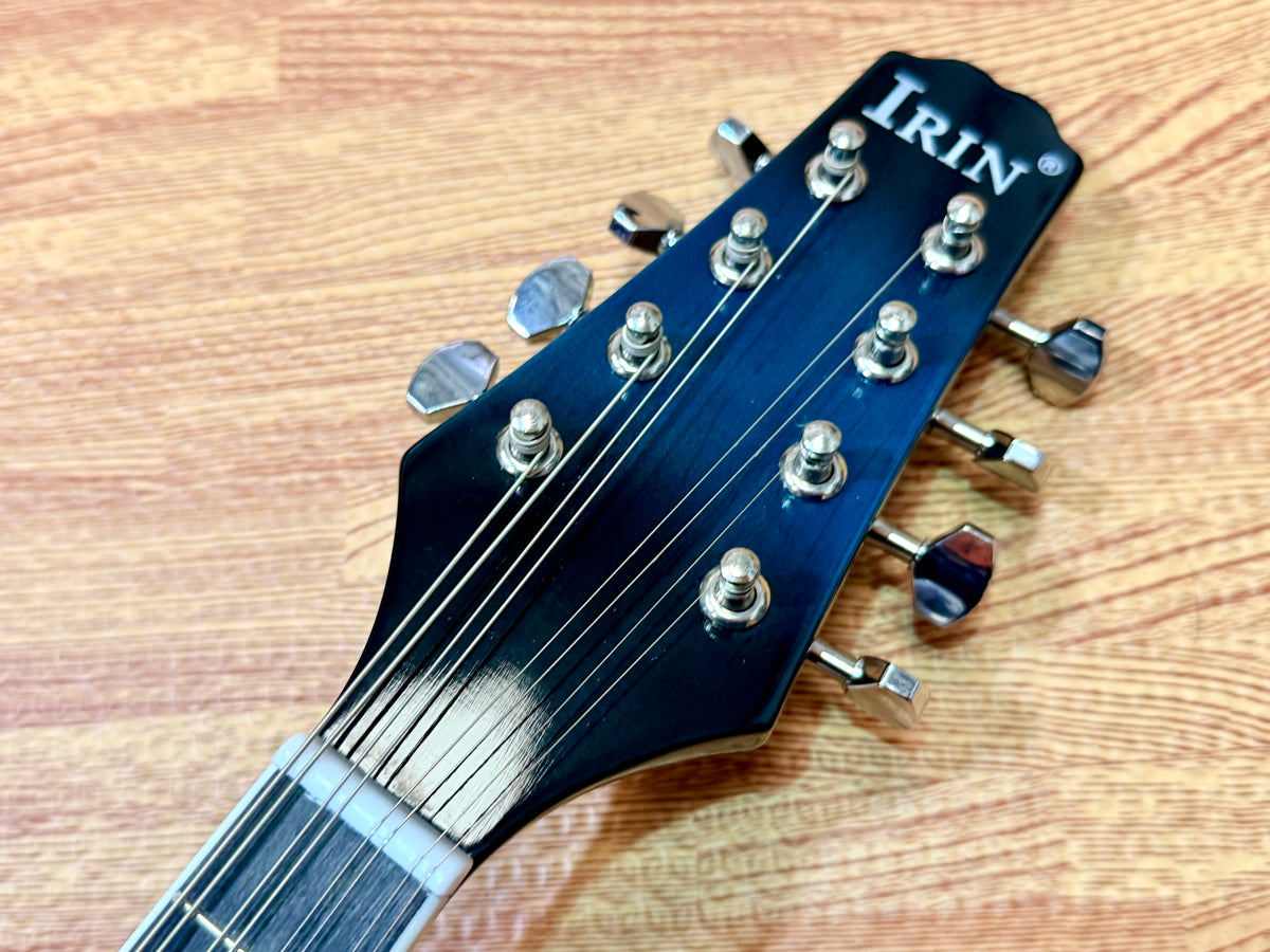 ✨ IRIN 8-String A-Style Acoustic Mandolin – Folk~ Blue Burst! ✨