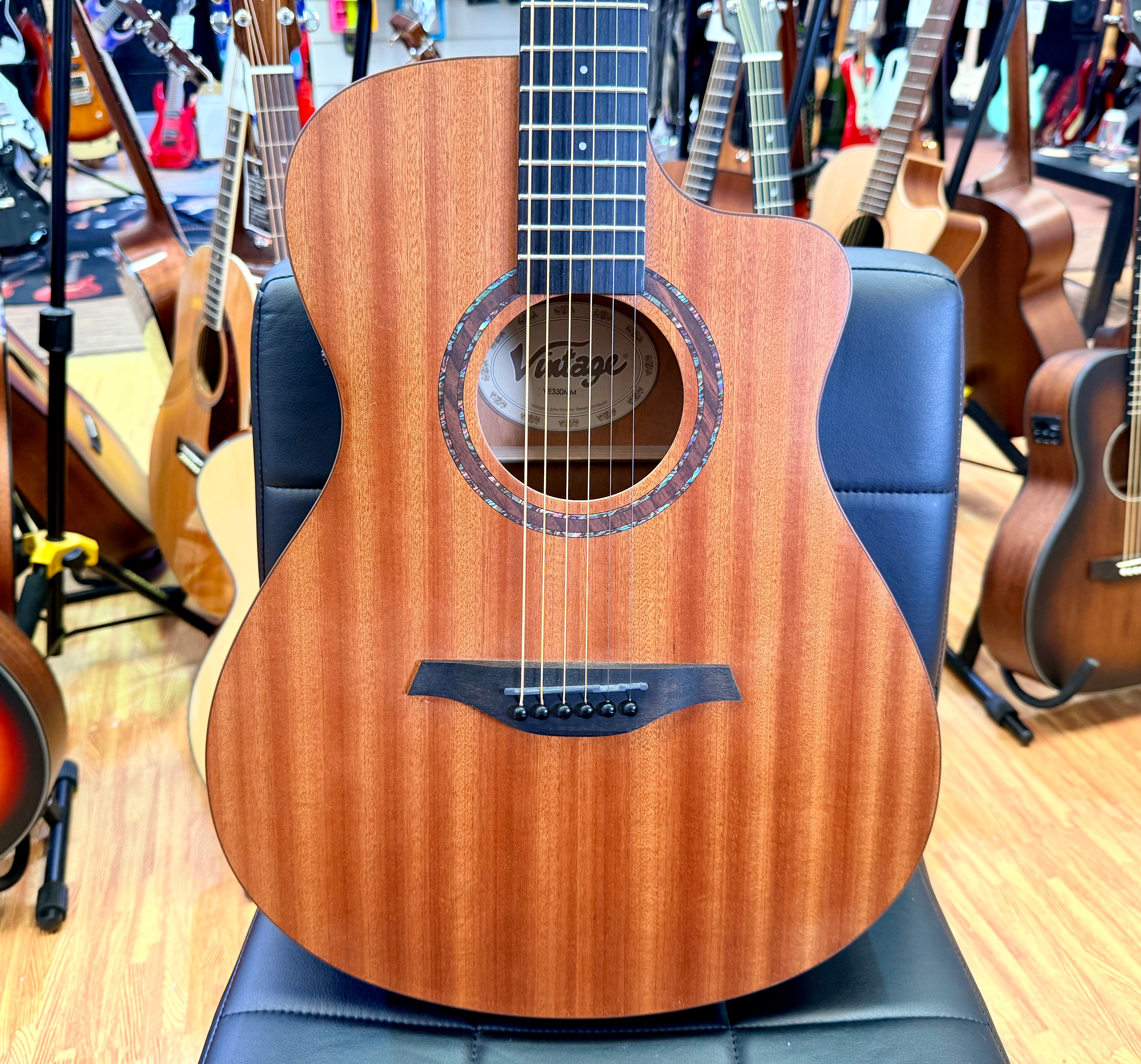 🪵NEW🪵 Vintage VE330MM Mahogany Series Electro Acoustic Guitar~ Folk/Auditorium