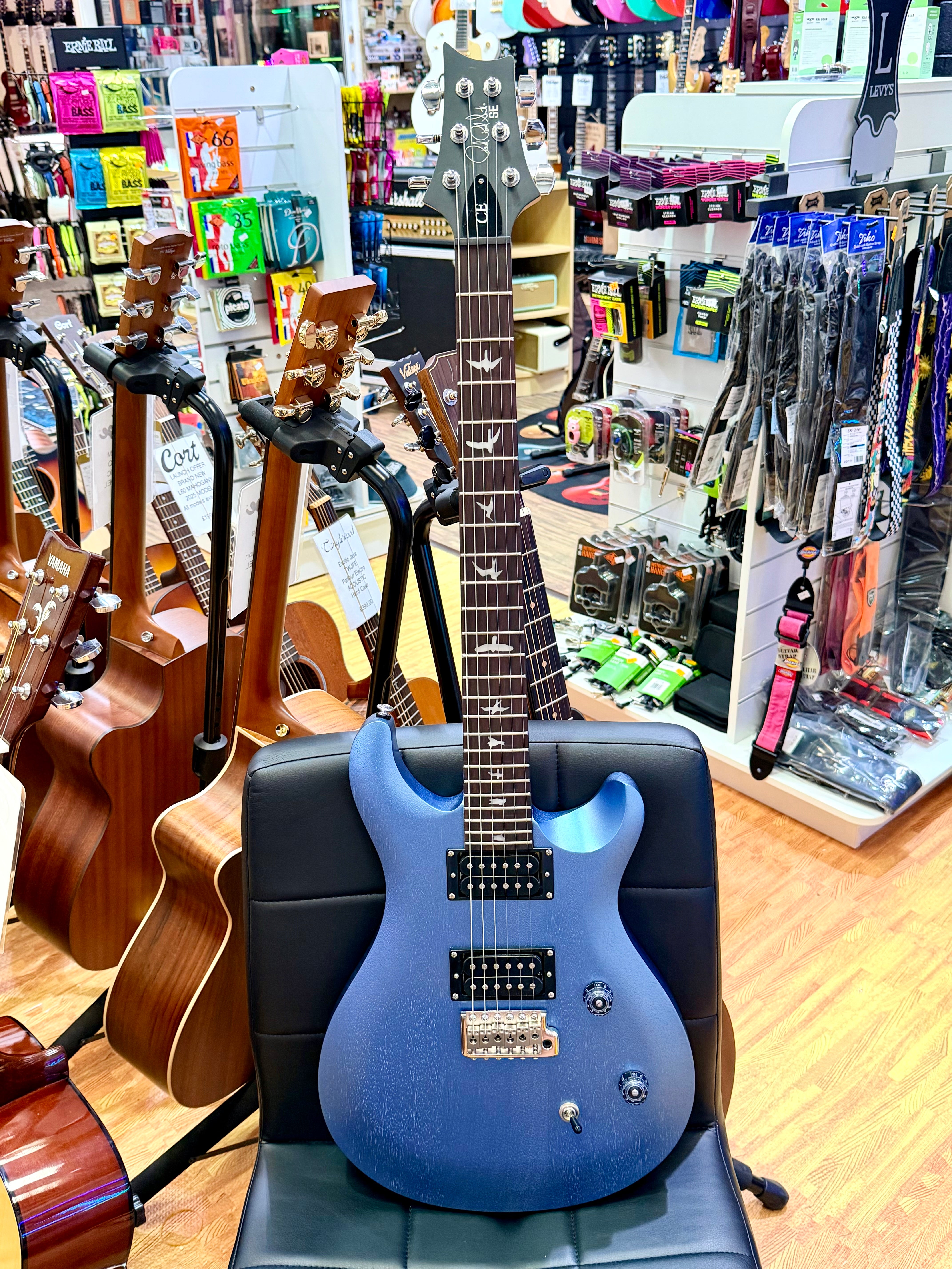 🔥EX-DEMO🔥 PRS SE CE24 Standard Satin Ice Blue Metallic + PRS Gig Bag!