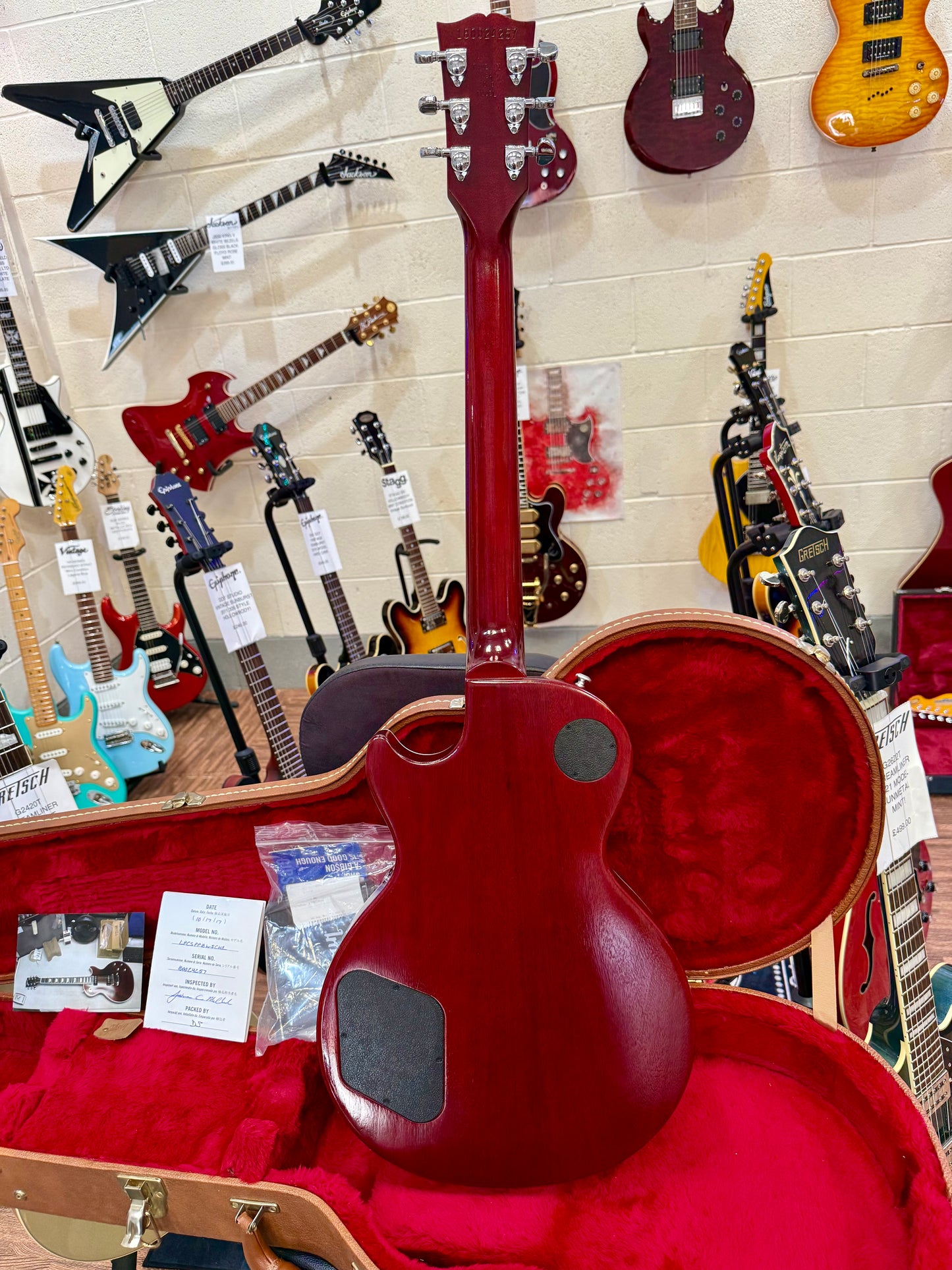 🌟2018🌟 Gibson USA Les Paul Classic Player Plus P90~ Satin Wine Red~ Case/Candy