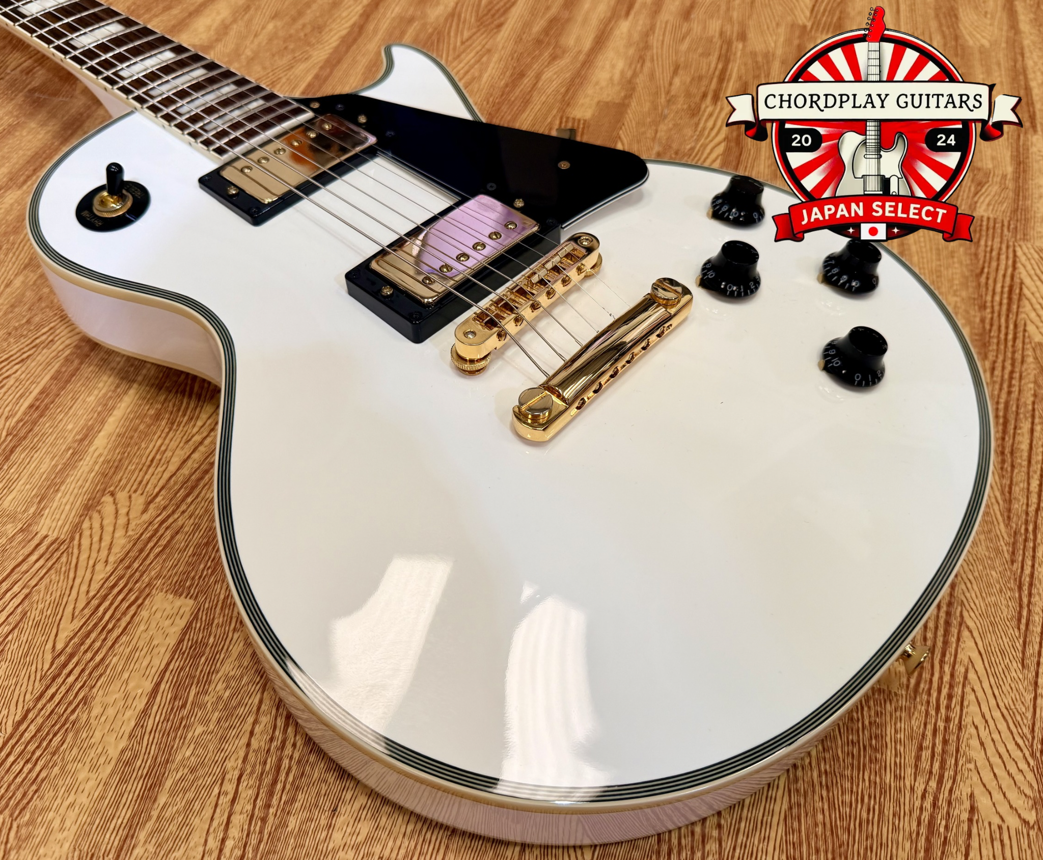 ✨2013✨ Burny SRLC-55 Les Paul Custom~ Alpine White~ Japanese Domestic Import!