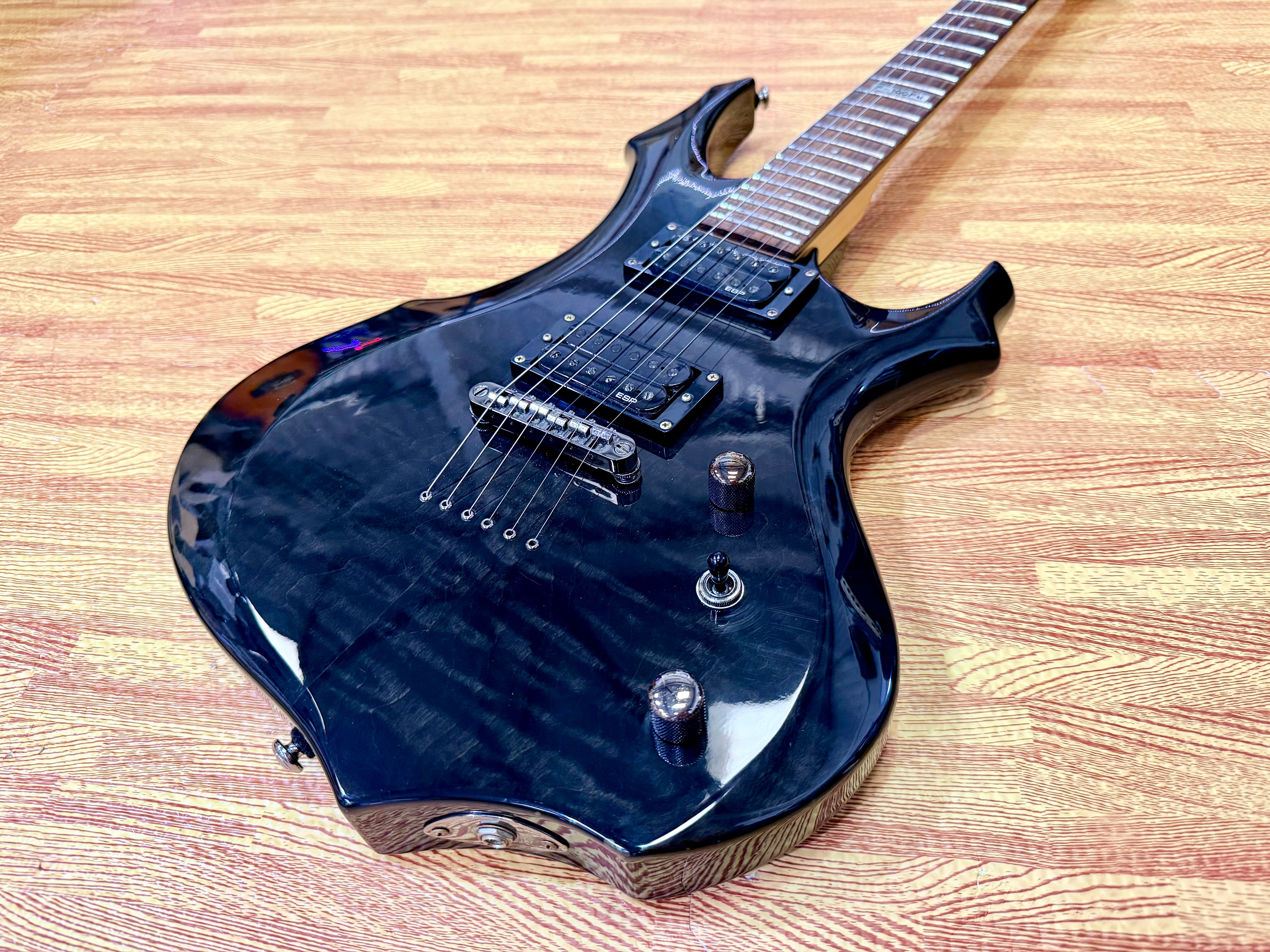 π₯2008π₯ ESP LTD F-100FM See Thru Black Electric Guitar~ Early Model 08!