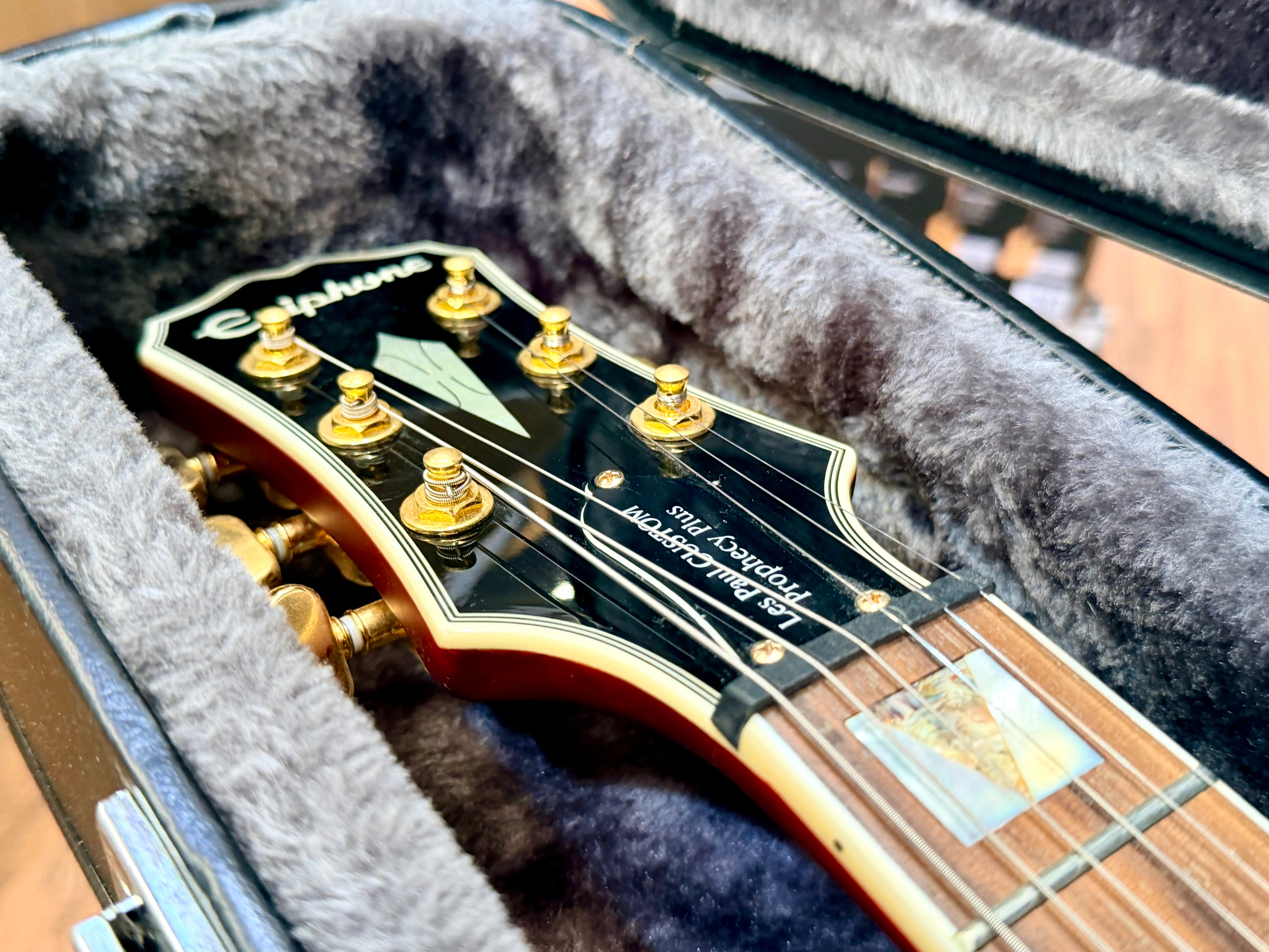 🔥GIBSON PICKUPS🔥 Epiphone Prophecy Les Paul Custom Plus GX~ Cherry Sunburst!