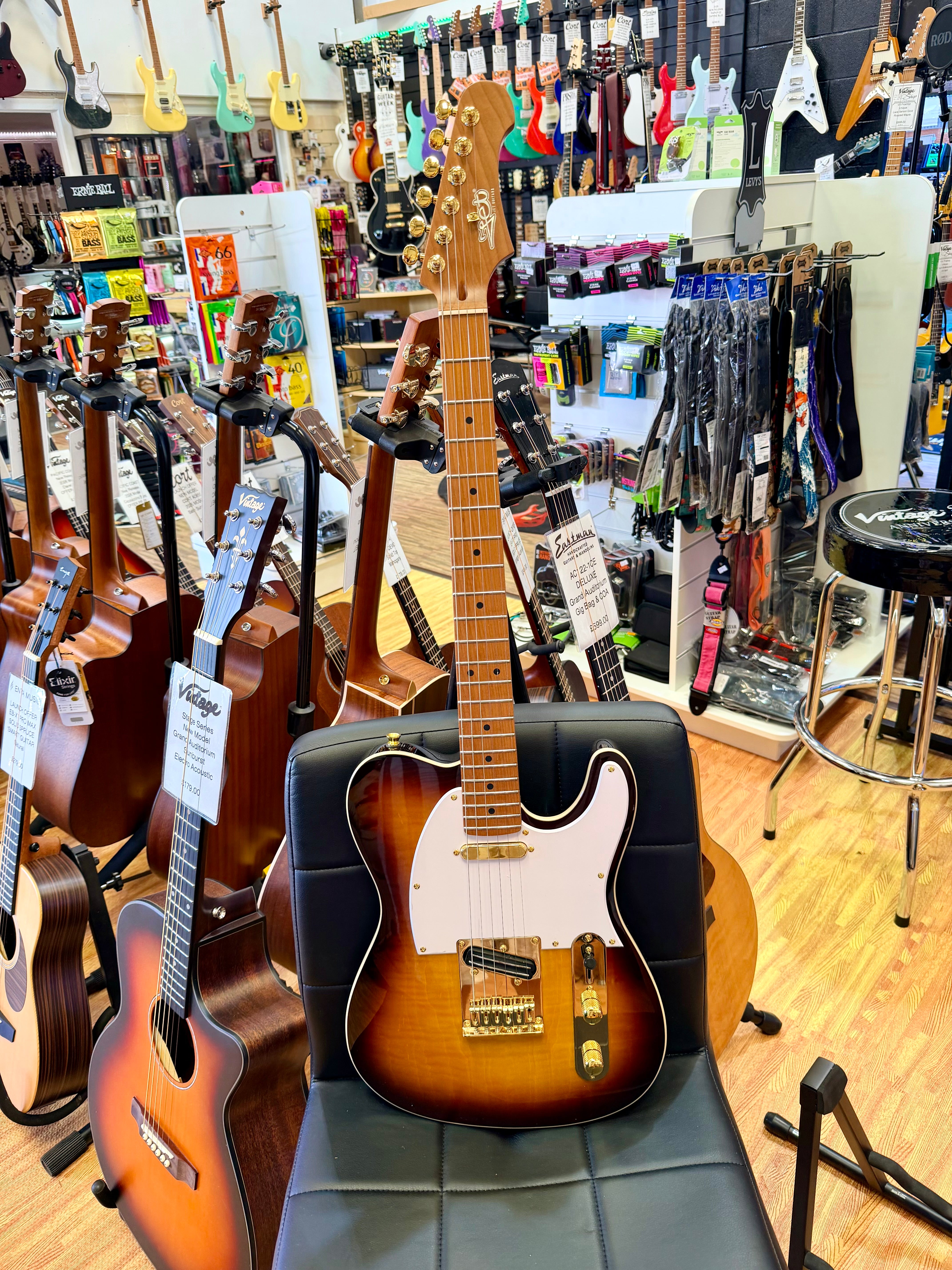 ⚡️NEW⚡️ JET JT-600 Tobacco Burst Electric Guitar~ Richie Kotzen~ Flamed Maple!