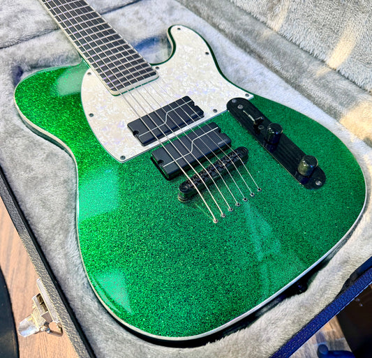 🔥MINT🔥 ESP LTD SCT-607 Baritone 7 String~ Stephen Carpenter Green Sparkle + Case