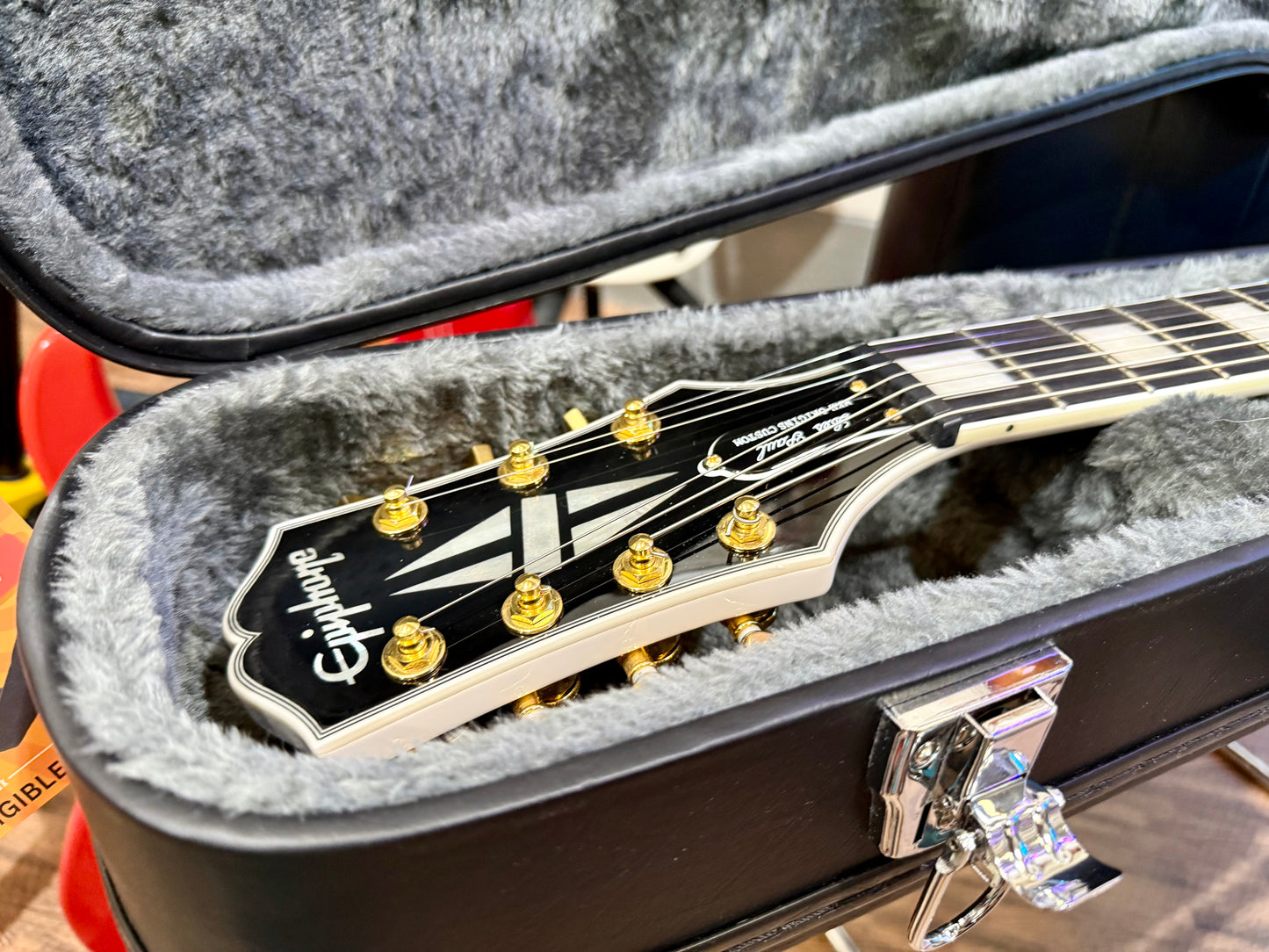 🔥MINT 2024🔥 Epiphone Matt Heafy Origins Les Paul Custom 7-String~ Bone White!