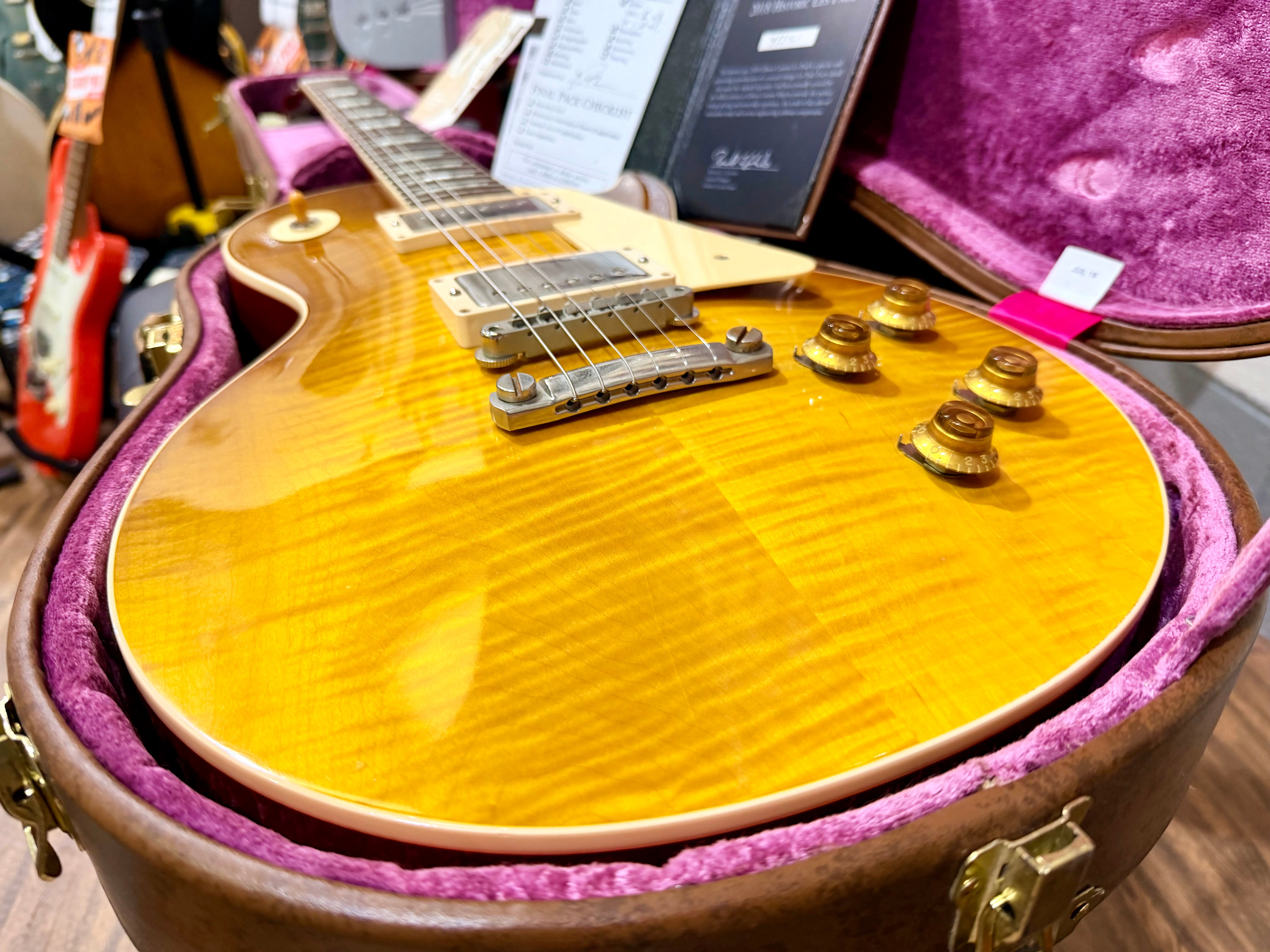 🔥2018🔥 Gibson 1959 Les Paul Custom Shop R9 VOS~ Historic Reissue~ Honey Burst!