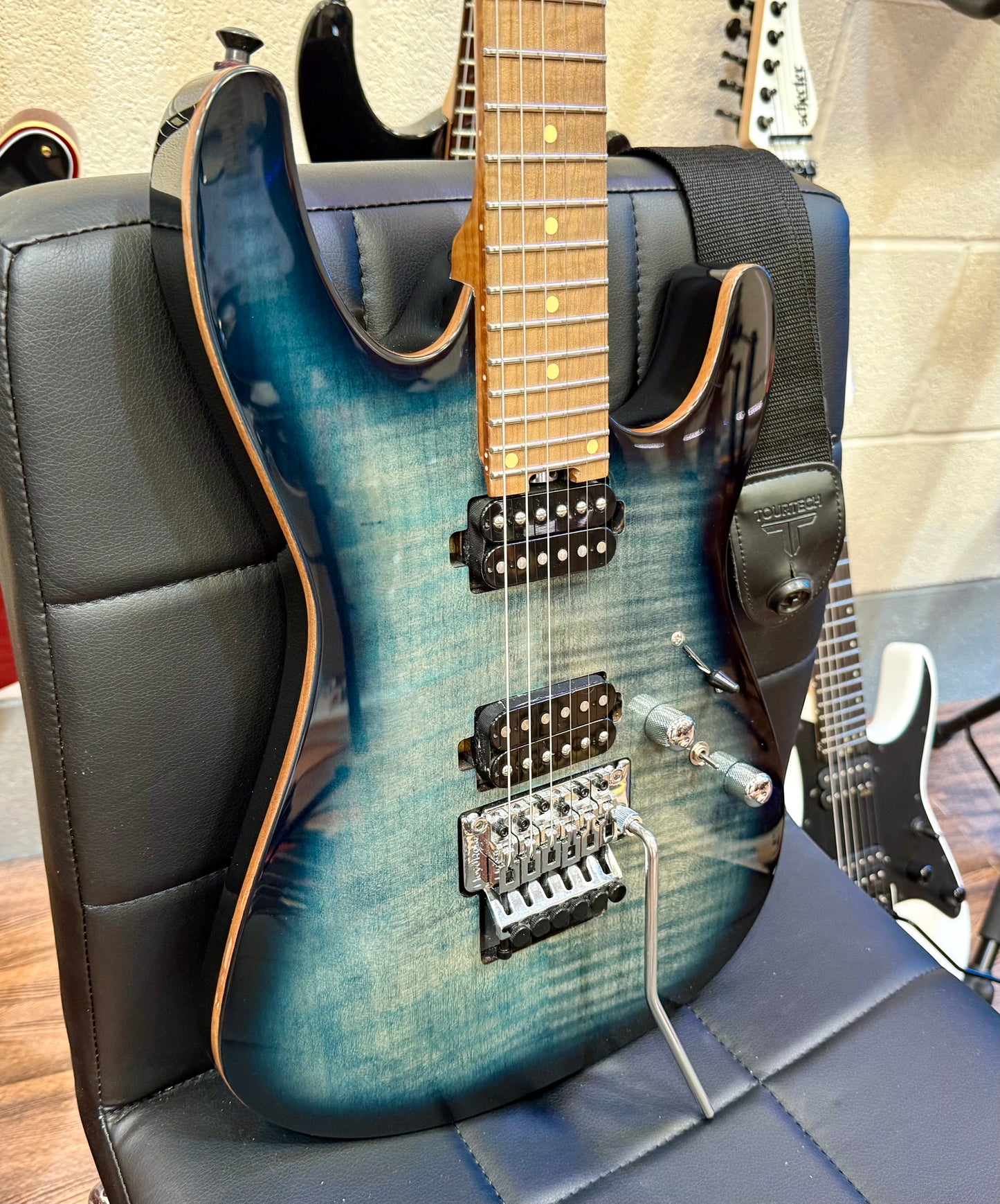 🔥PRS P’UP UPGRADE🔥 Harley Benton Pro Fusion III HH FR~ Floyd Rose~ Blueburst