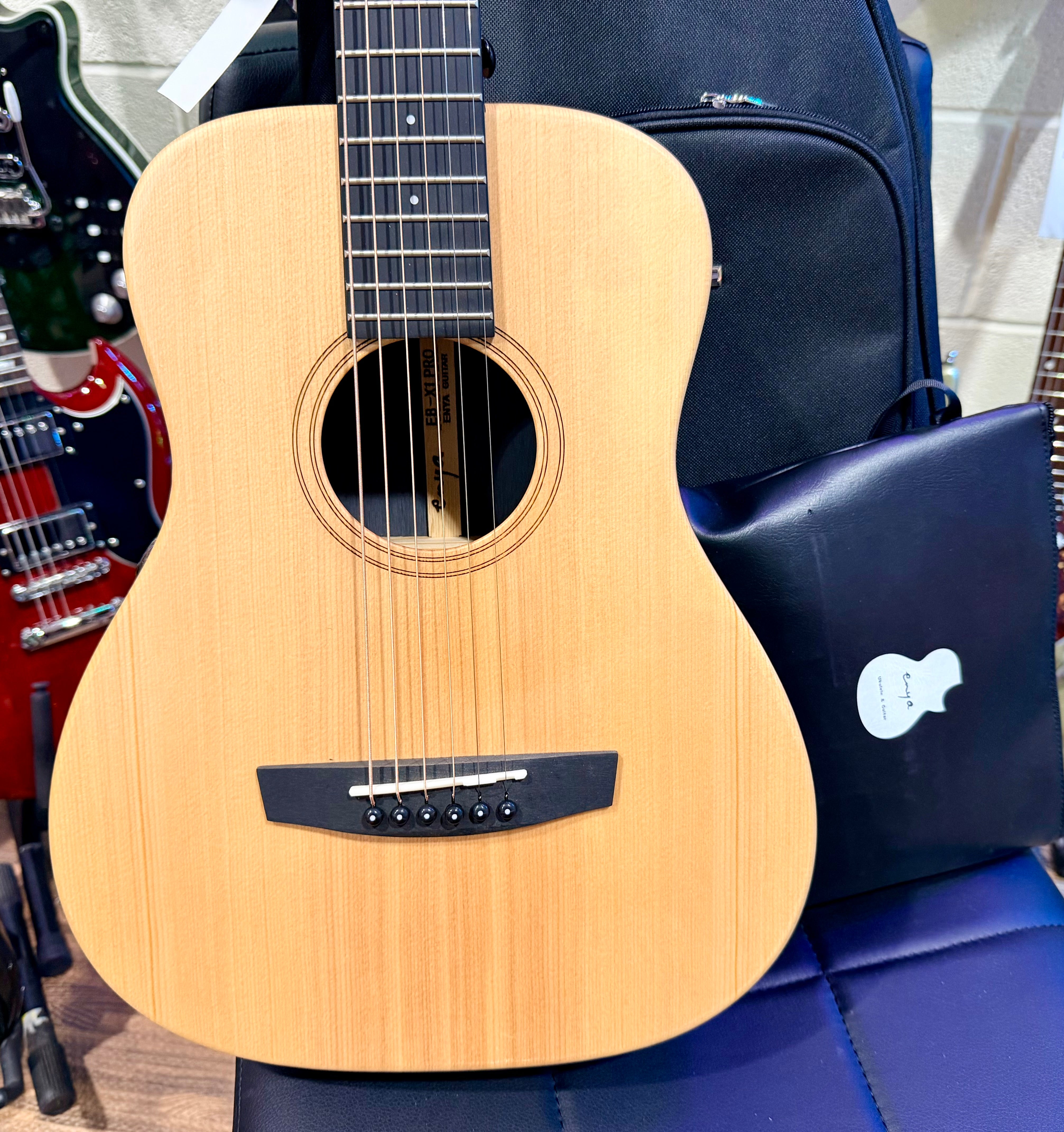 🔥NEW🔥 Enya EB-X1 EQ Pro 1/2 Sized Electro-Acoustic Travel Guitar~ Smart Pickup