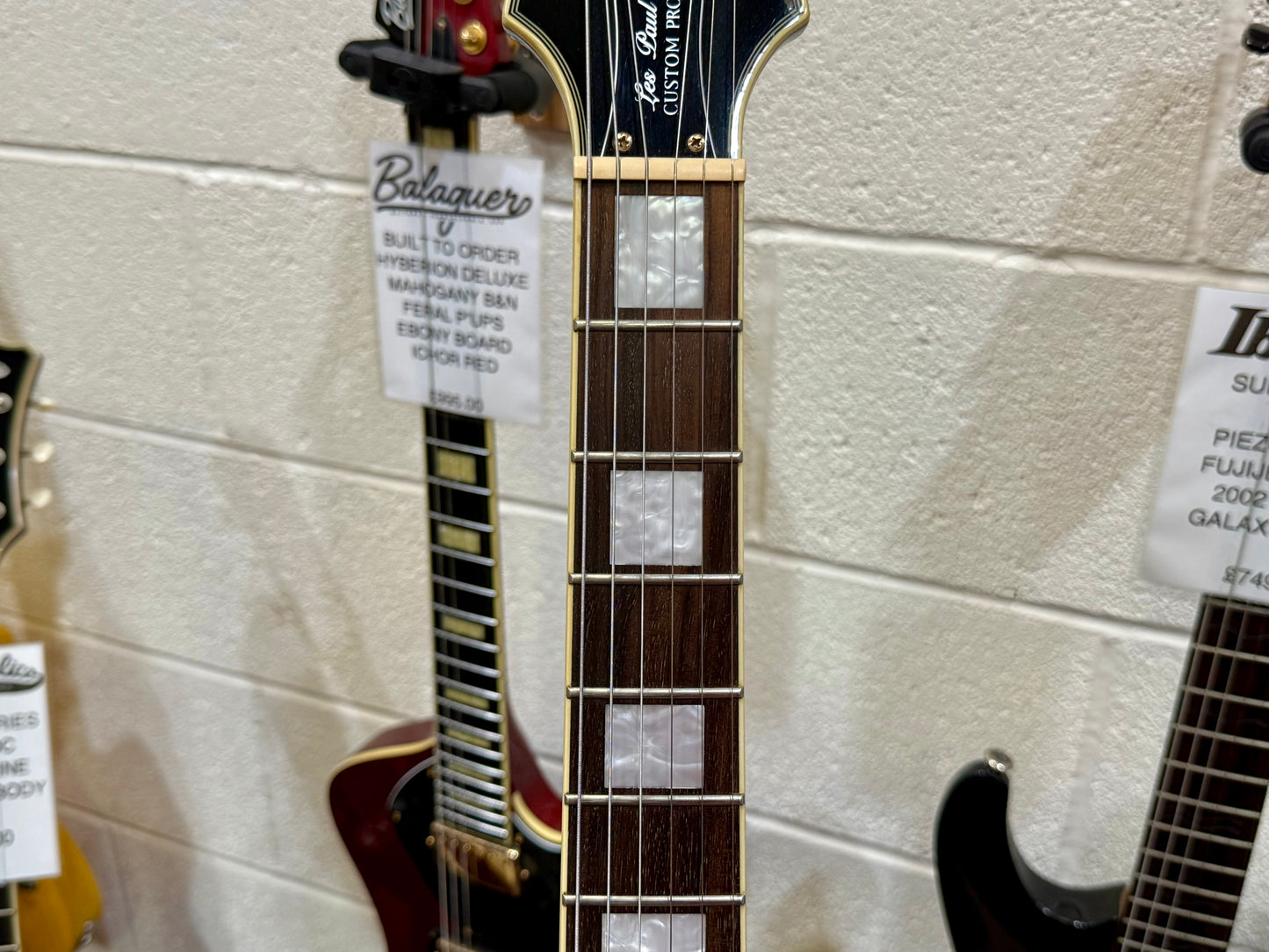 π₯2016π₯ Epiphone Les Paul Custom Pro~ Ebony/Black & Gold~ Coil Tap~Ex Condition