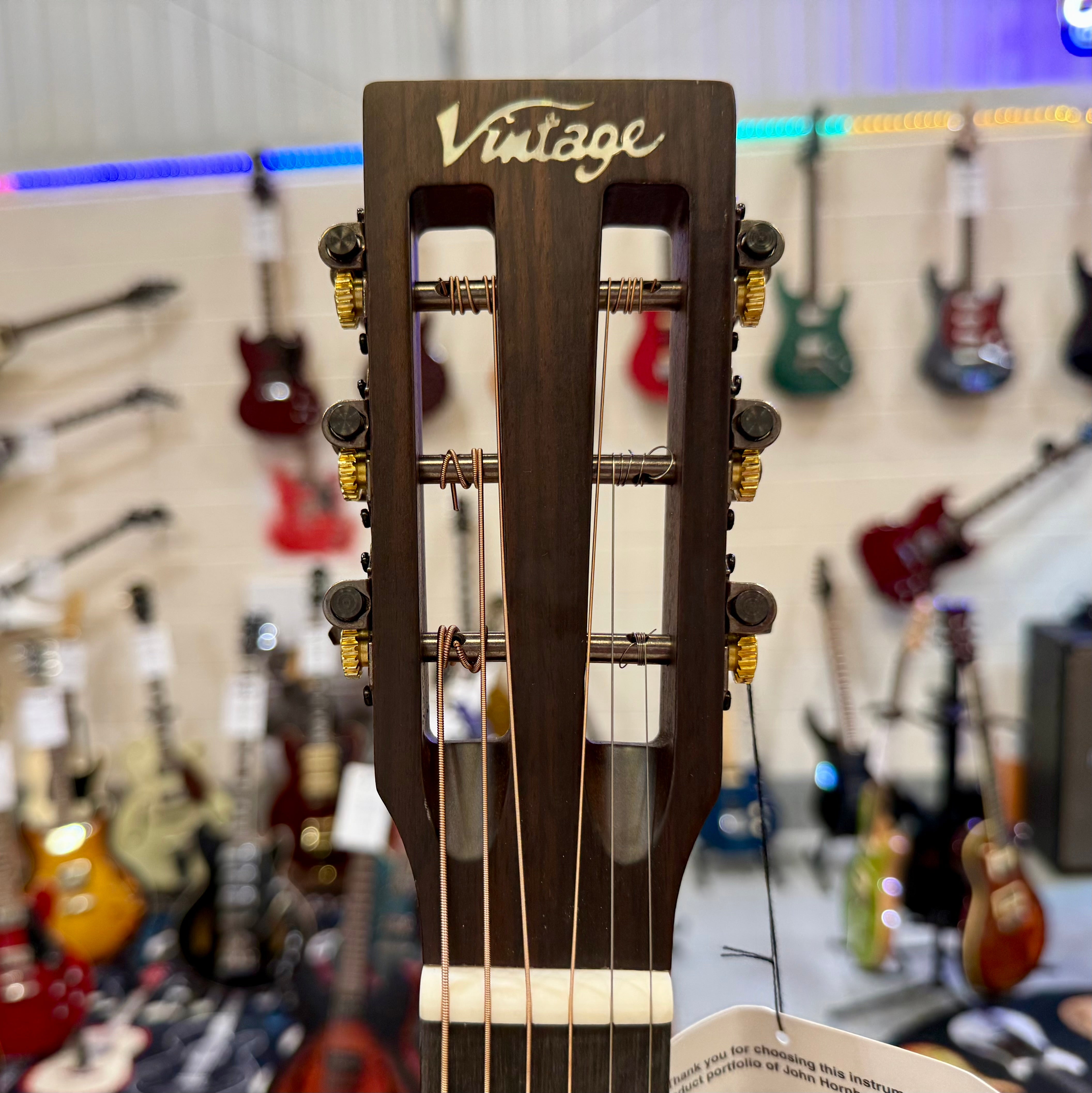 🌟NEW FOR 2025🌟 Vintage Historic Series 'Parlour' Acoustic Guitar ~ Aged Finish