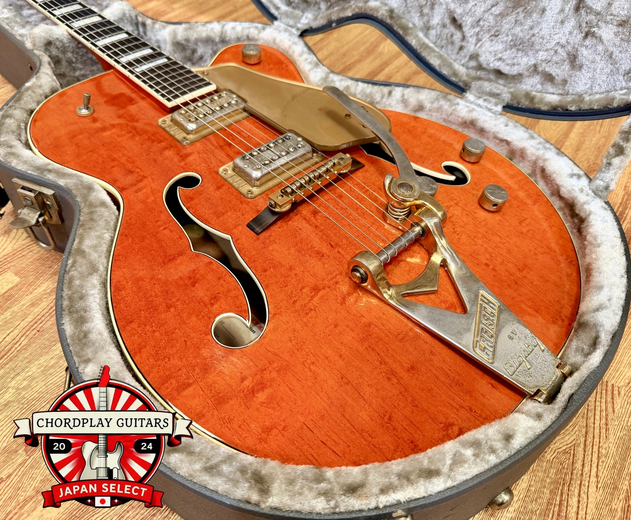 ✨1990✨ Gretsch 6120 Nashville Western Orange MIJ Terada~ Bigsby~ Japan + Case!