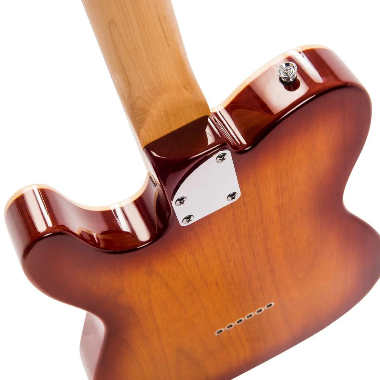 Vintage V72 ReIssued Thinline Tele Semi-Hollow Custom Spec Electric Guitar ~ Flame Tobacco Burst