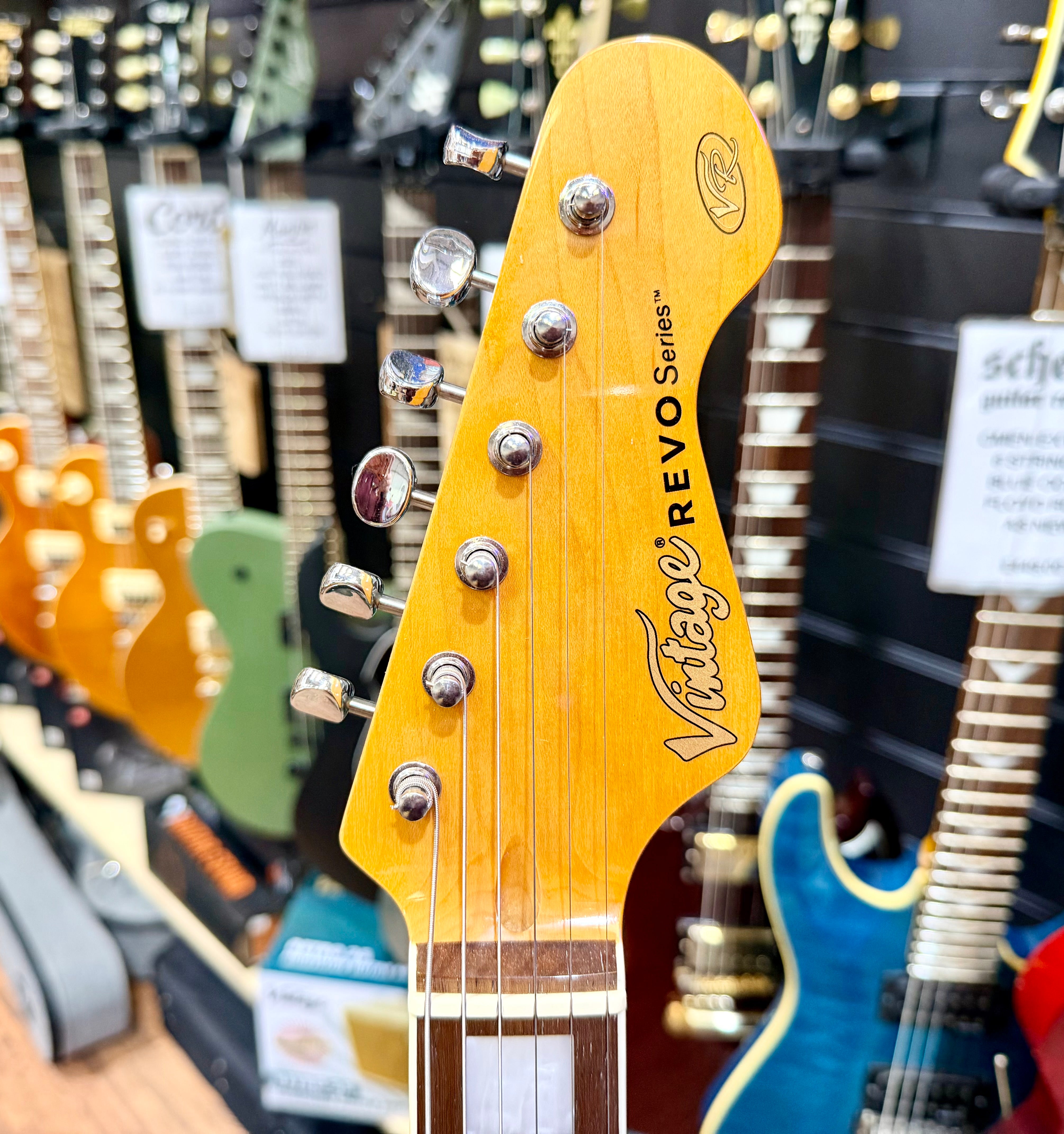🔥NEW🔥 Vintage REVO Series 'Deluxe' Guitar ~ Cappuchino Burst~ Alan Entwistle!