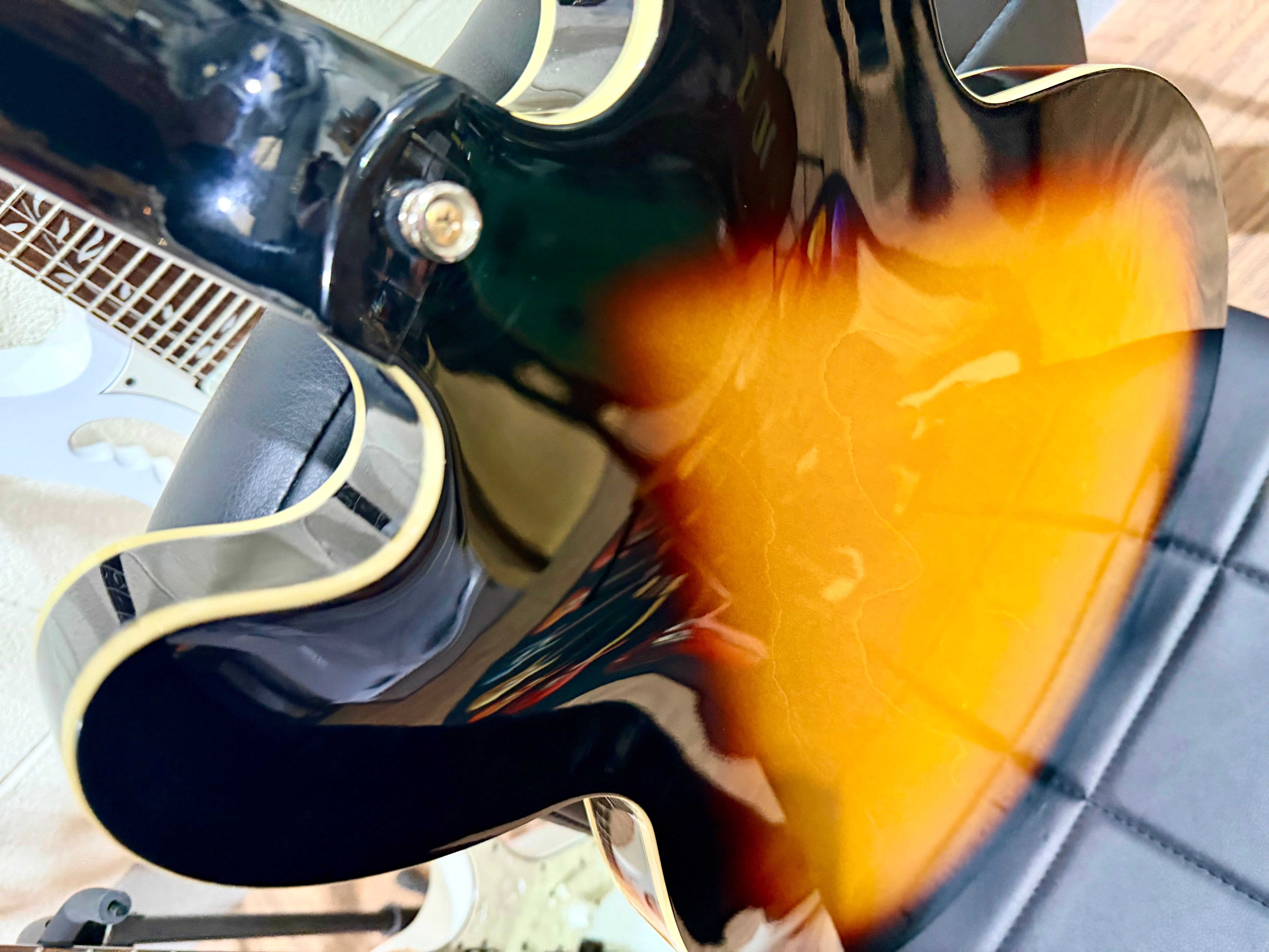 ☀️2013☀️ Epiphone Sheraton ii VS~ Vintage Sunburst~ Hollow-body~ Hard Case!