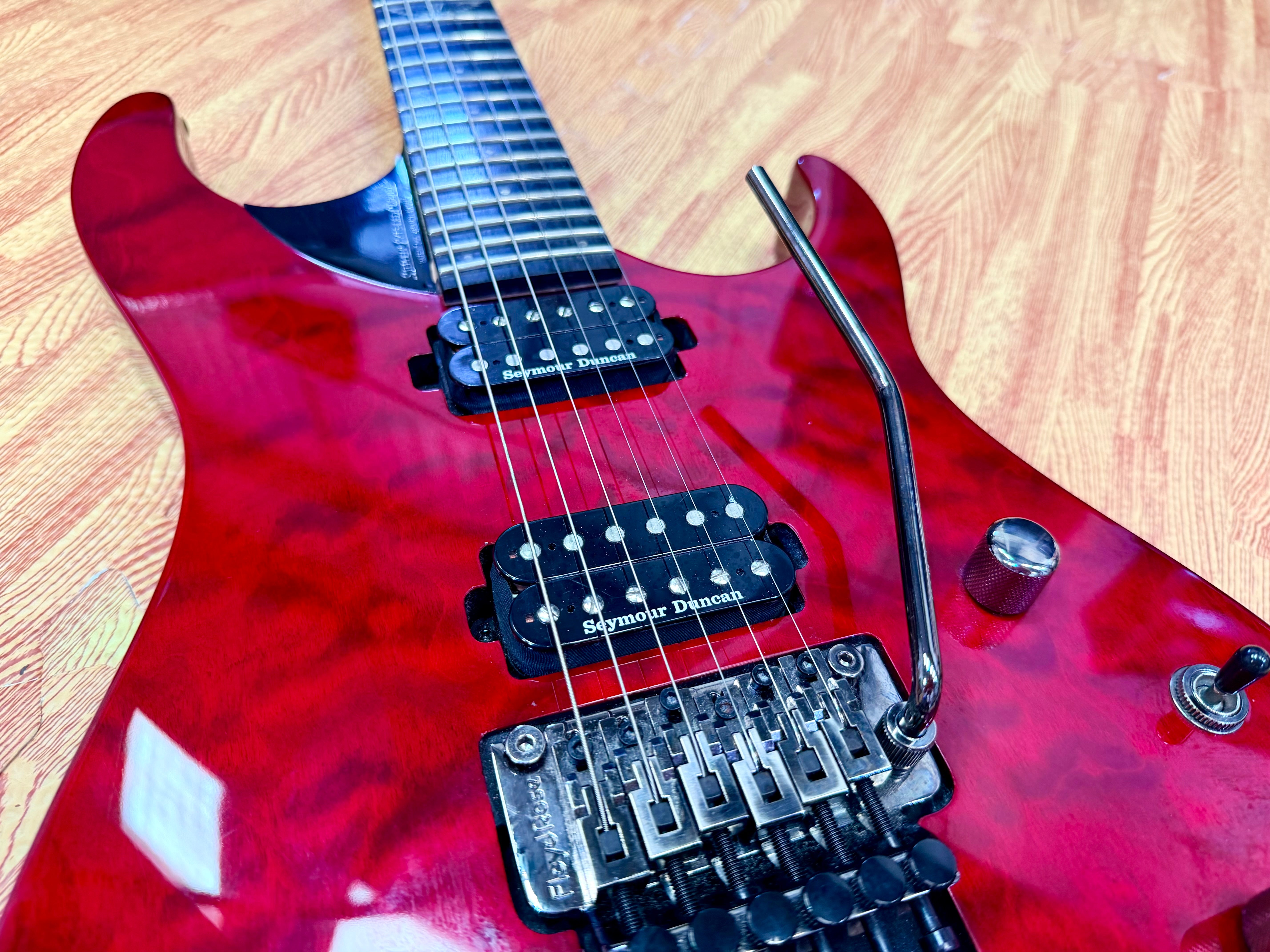 🔥RARE🔥 Washburn Parallaxe PXS10FRQTR Floyd Rose~ Seymour Duncan~ 2014~ Red