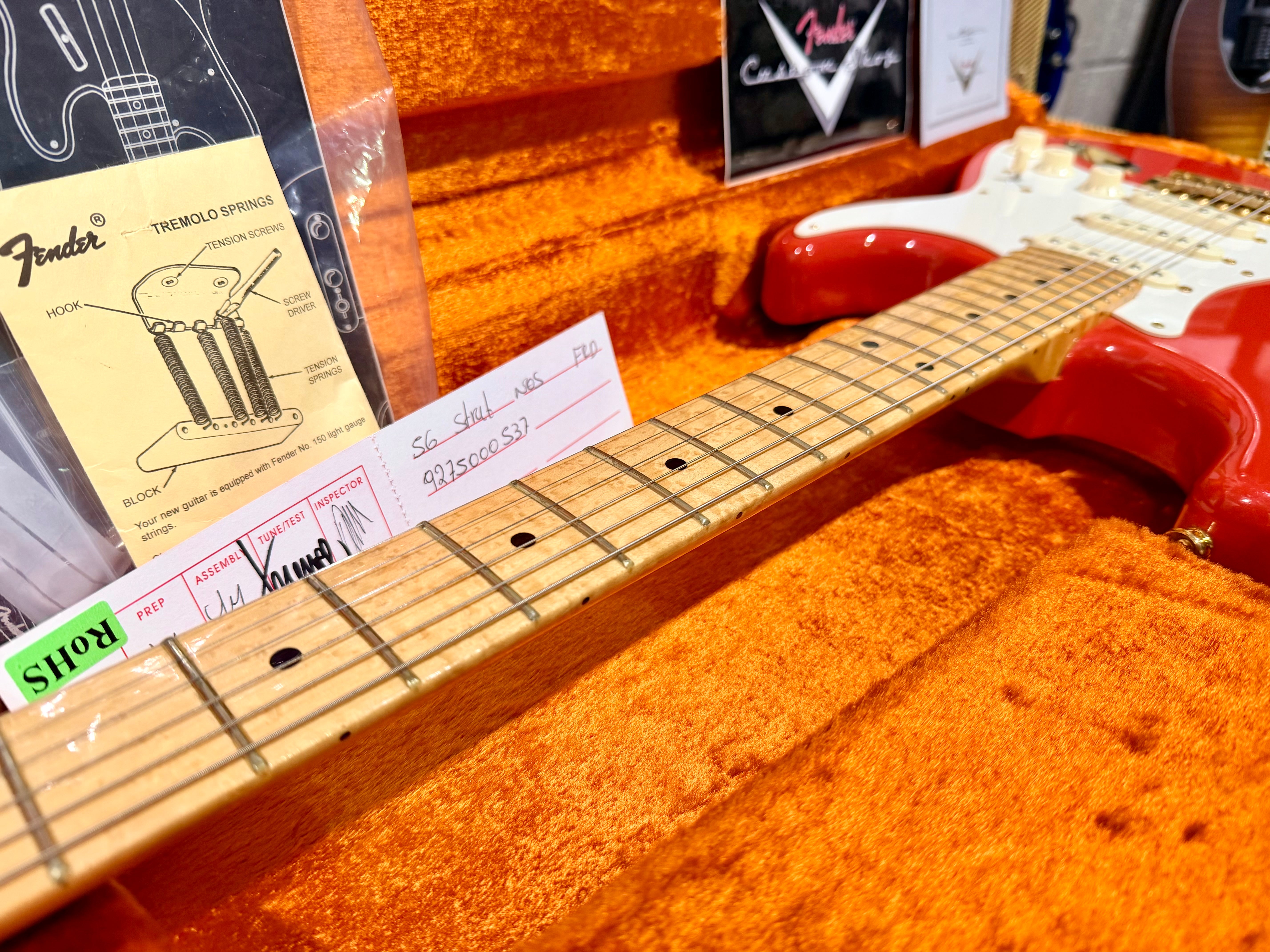 🌟2007🌟 Fender USA Custom Shop 1956 NOS Stratocaster Fiesta Red & Gold~ Maple!