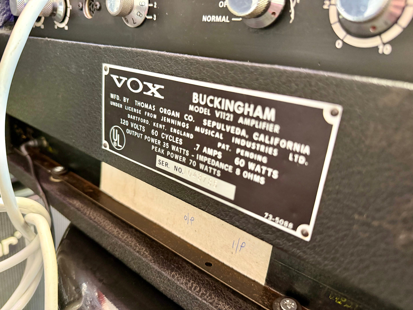 🌟VINTAGE 1966🌟 Vox Buckingham 1121 35w Piggyback Amp Head Amplifier~ Working!
