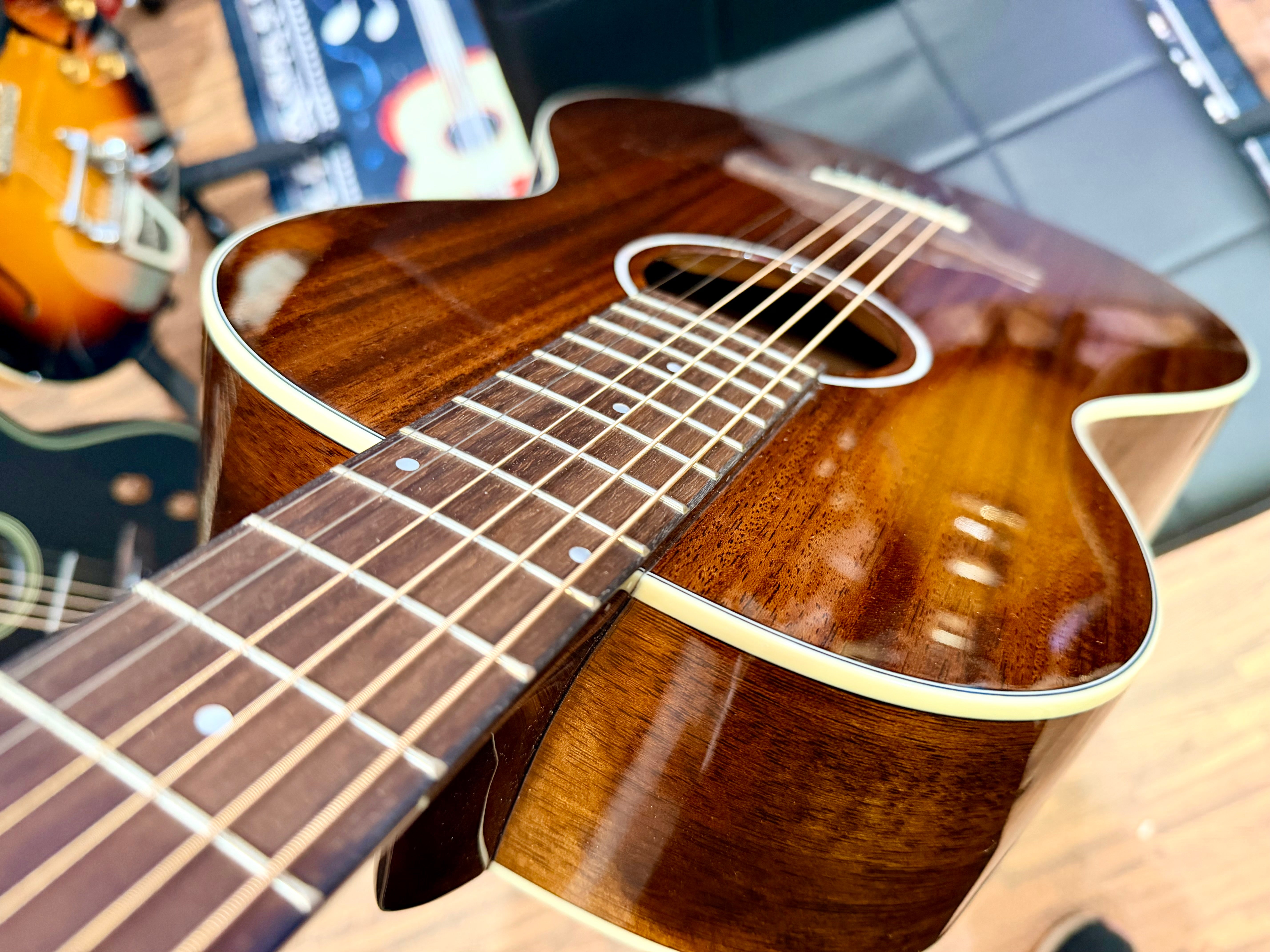 🌟MINT🌟 Rathbone R6M Solid Mahogany Top~ No 6 Series Acoustic Parlour Guitar!
