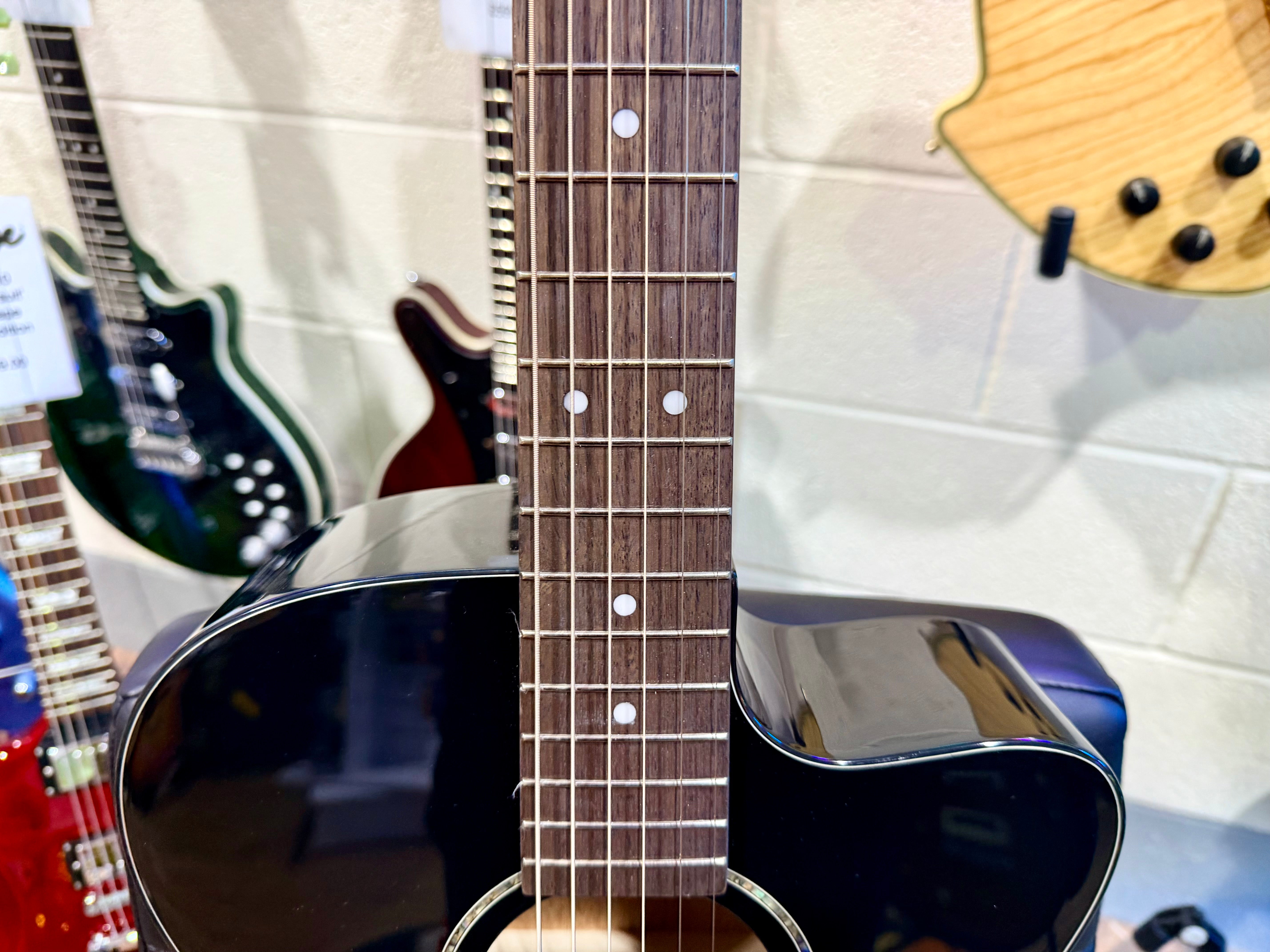 🌟NEW 2025🌟 Cort L60ce Electro Acoustic Guitar~ Gloss Black~ Orchestra Cutaway!