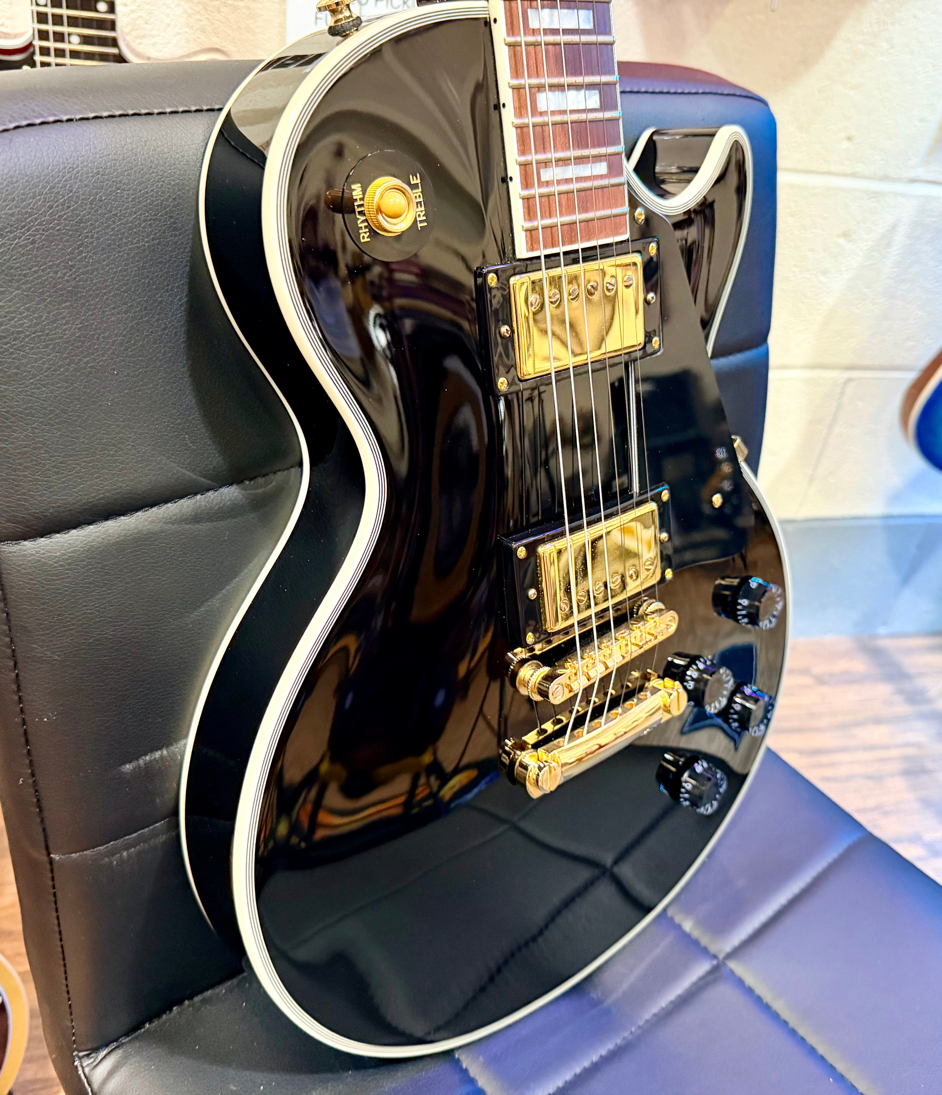 🔥MINT 2023🔥 Tokai UALC62 BB~ Les Paul Custom Style~ Gloss Black/Gold Hardware!