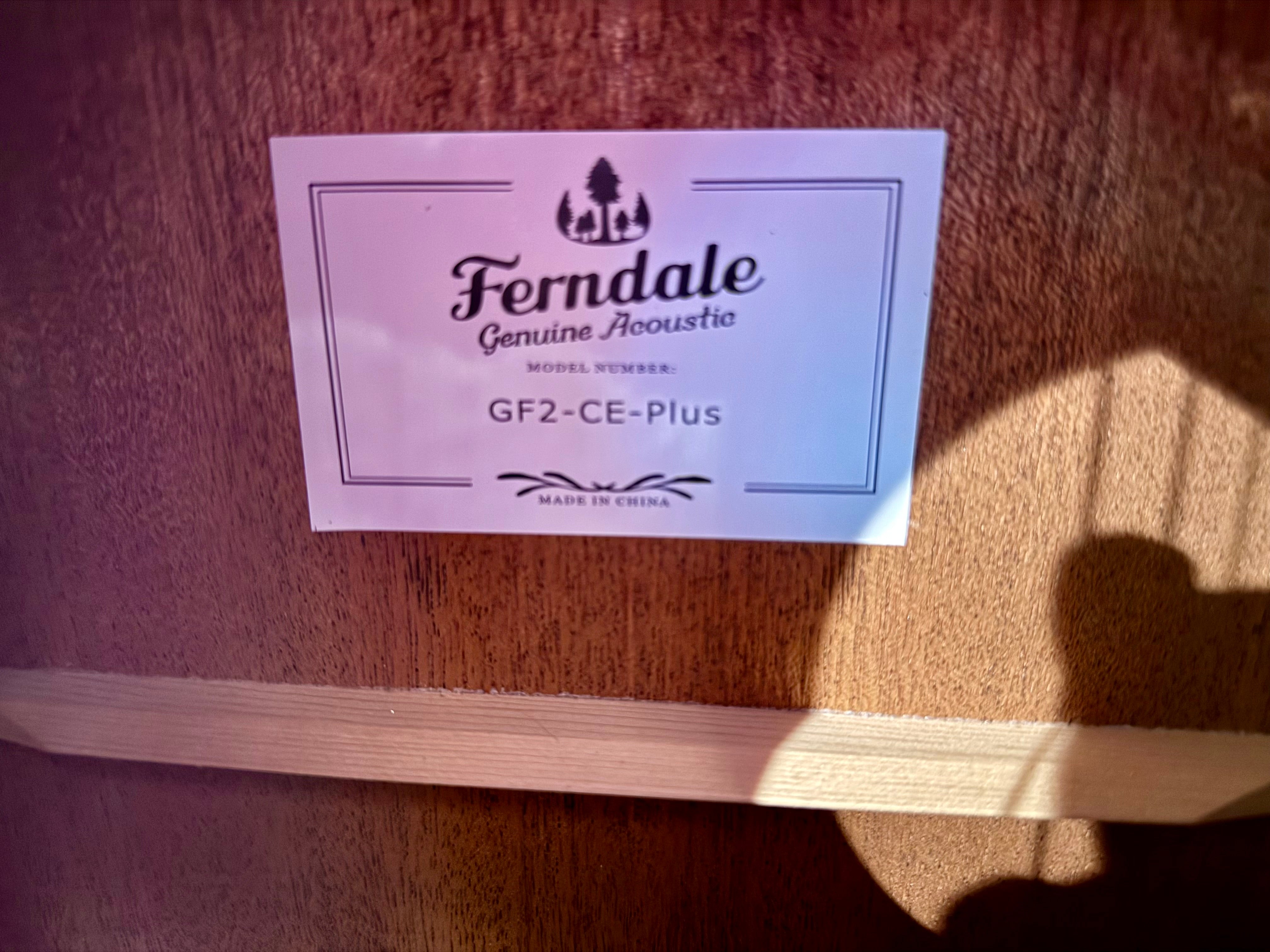 ๐ Ferndale GF2-CE-PLUS Grand Auditorium~Satin Antique Burst Electro Acoustic ๐