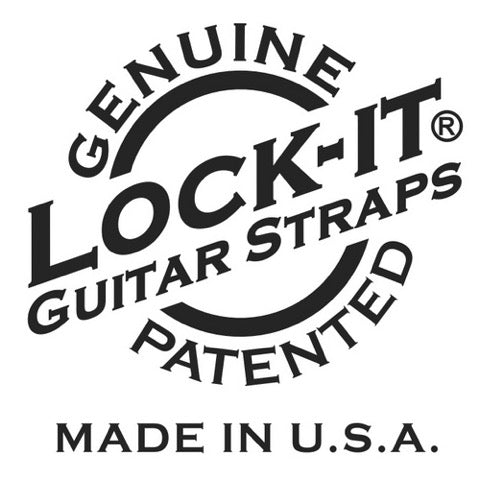 Lock-It Guitar Strap Polypro Series- 3” Black
