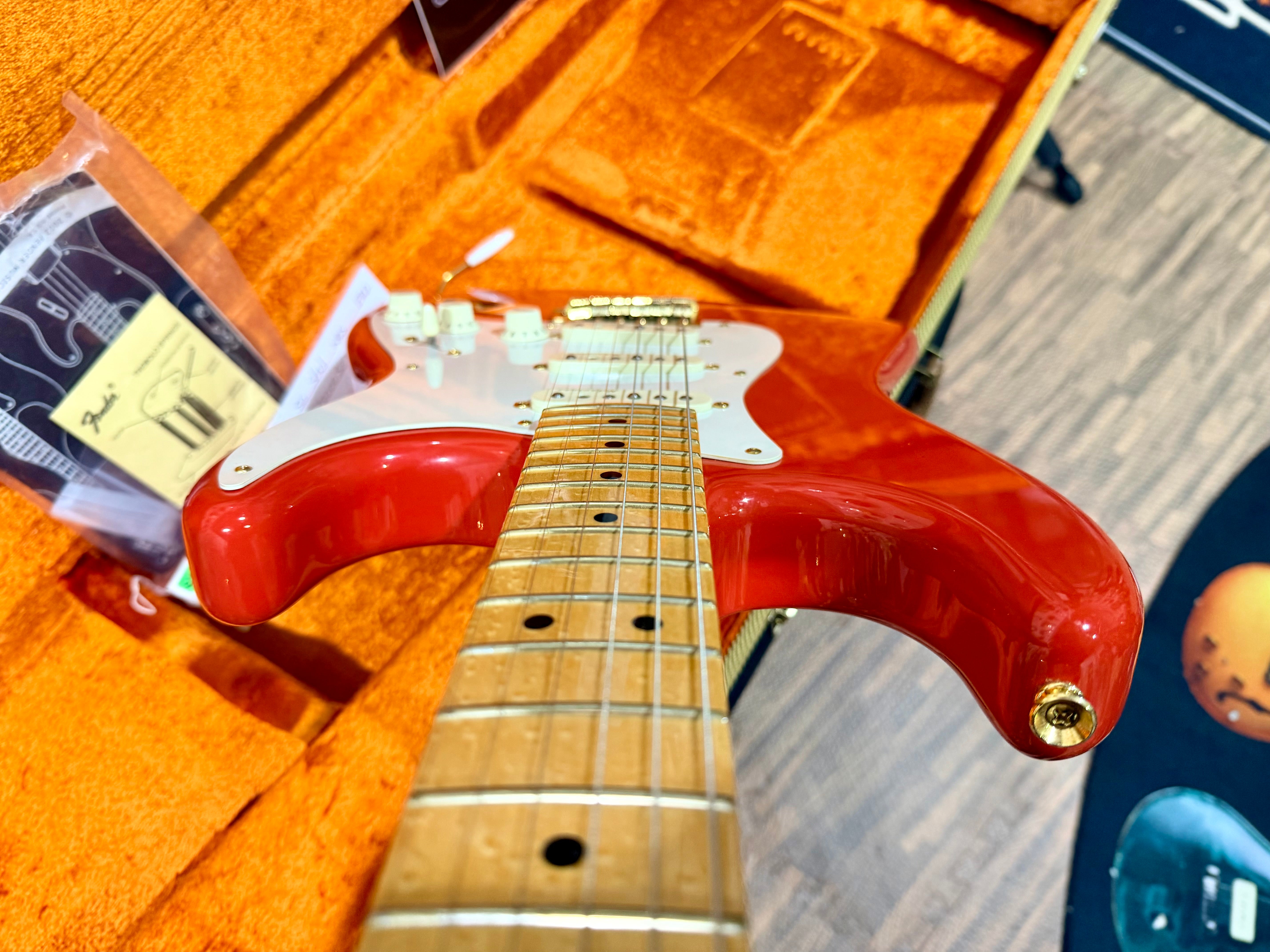 🌟2007🌟 Fender USA Custom Shop 1956 NOS Stratocaster Fiesta Red & Gold~ Maple!