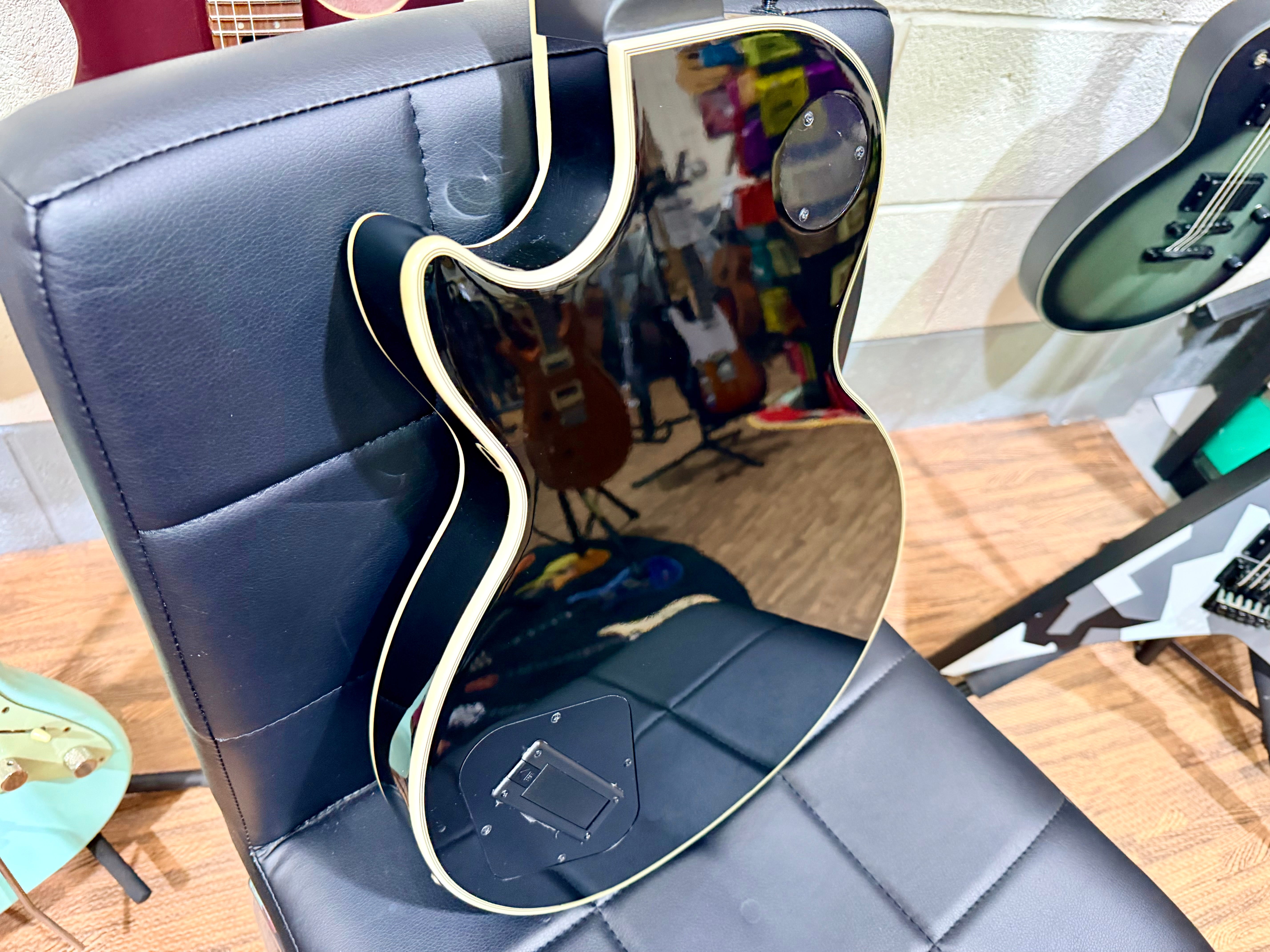 🔥2018🔥 Epiphone Les Paul Prophecy Custom Plus EX~ Midnight Ebony~ EMG P’Ups