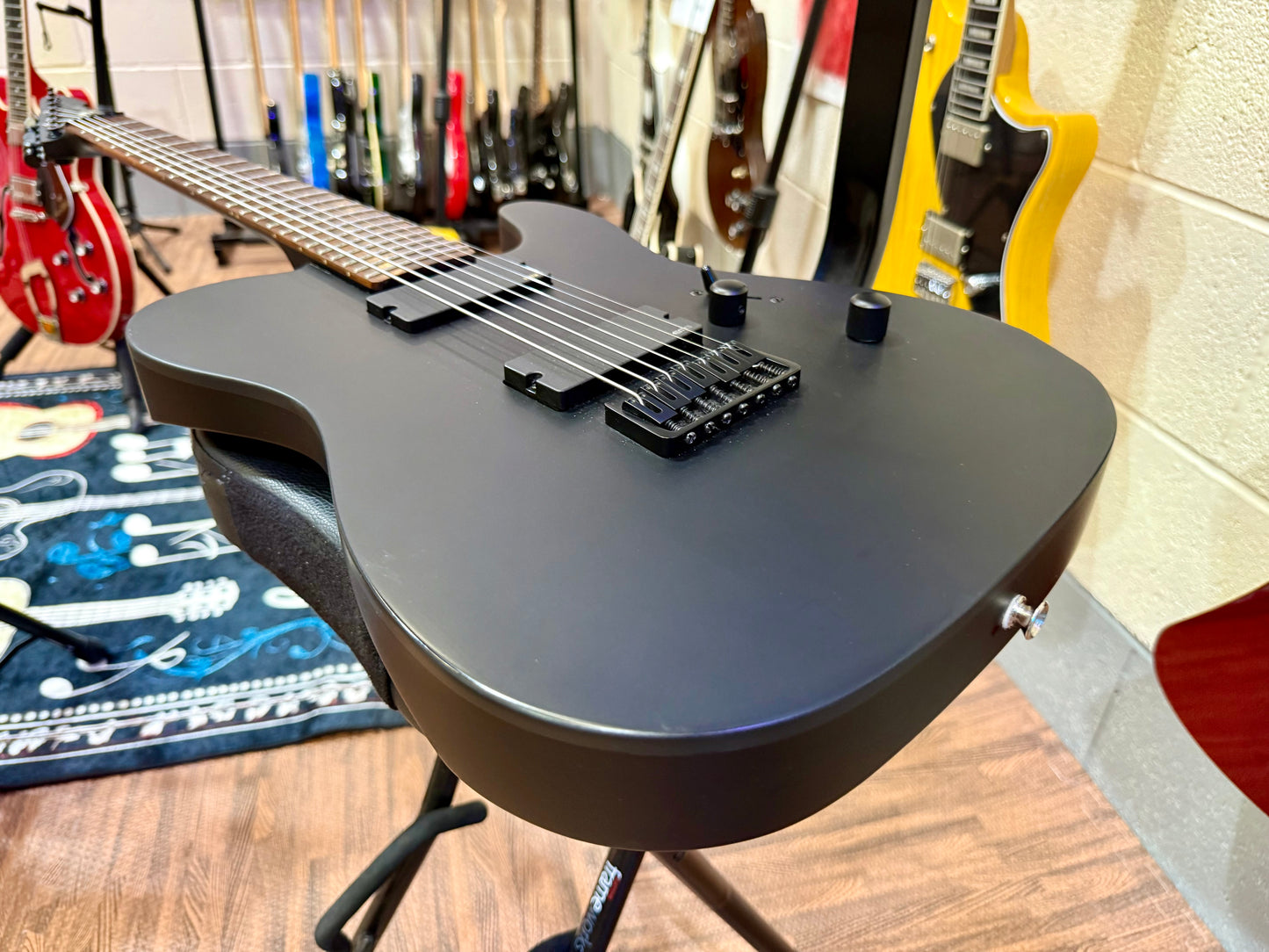 🔥MINT🔥 ESP LTD TE-407 7 String Electric Guitar~ Satin Black + Gator Hard Case!